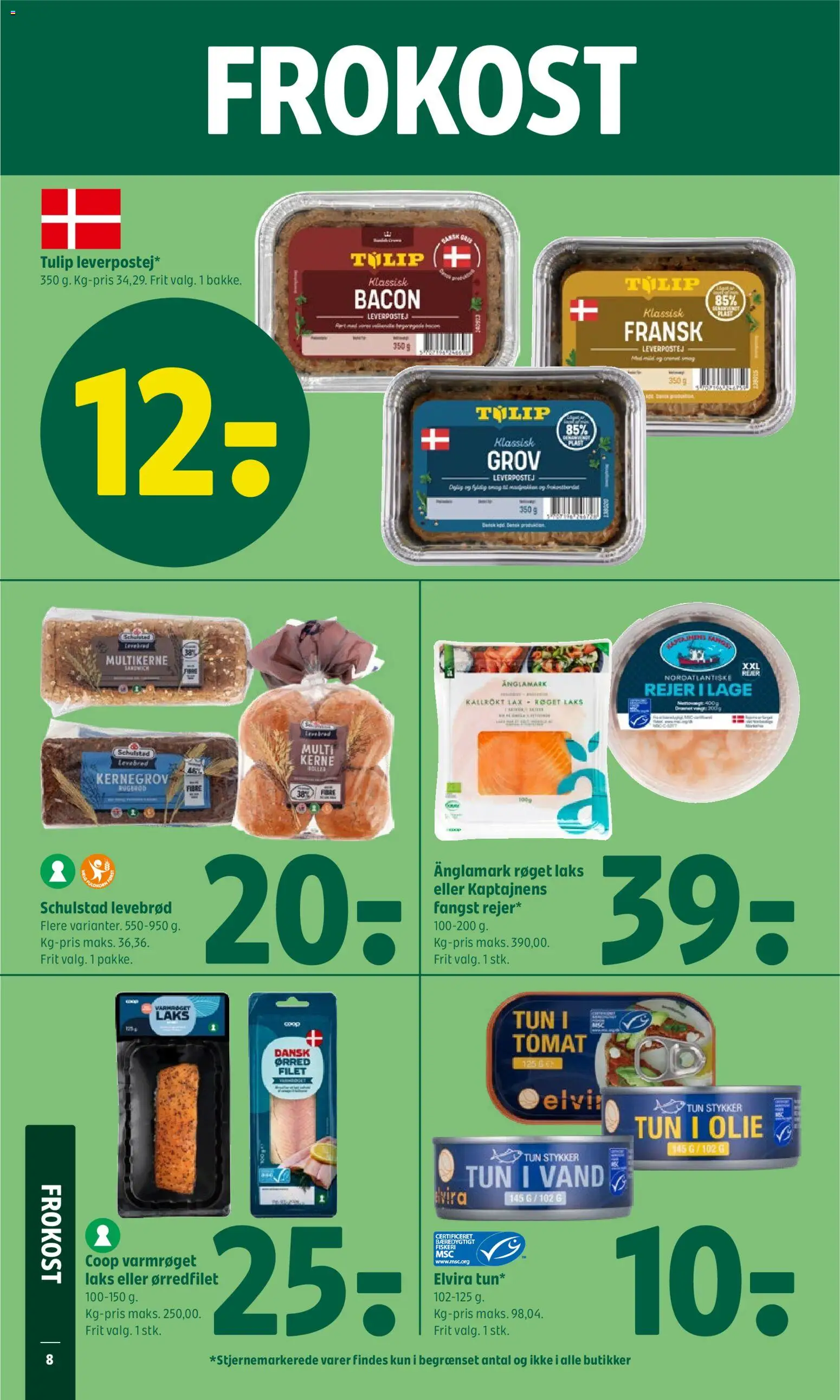 Coop 365 tilbudsavis – gyldig fra 04.06.2026 | Side: 9 | Produkter: Paté, Leverpostej, Tun, Rejer