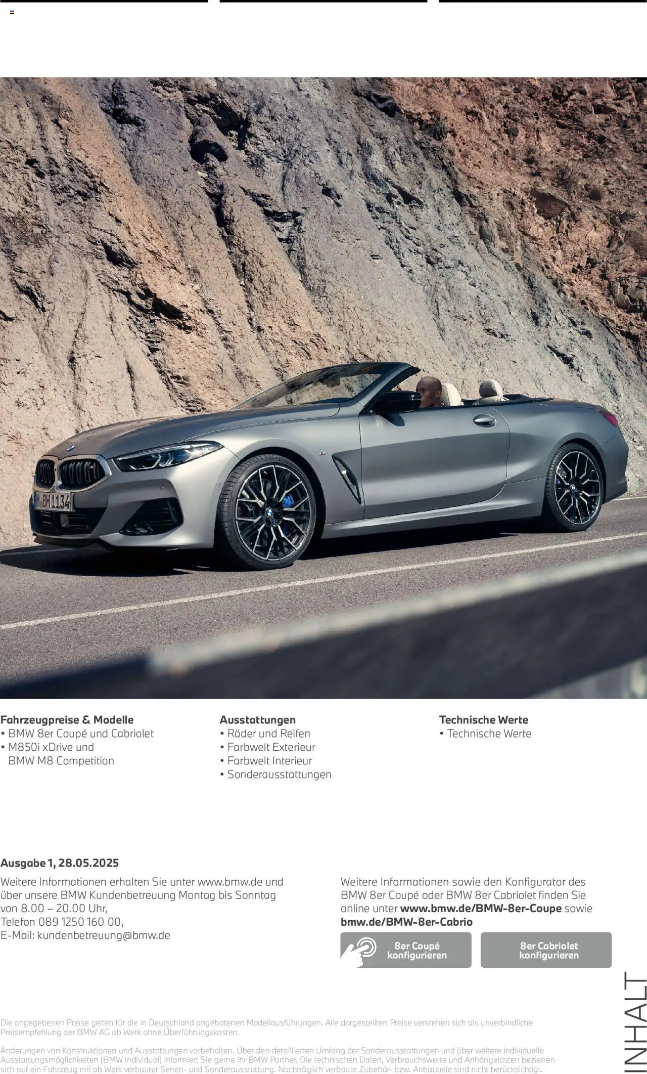 BMW 8er Coupé & Cabriolet – gültig ab 01.07.2025 | Seite: 2 | Produkte: Telefon