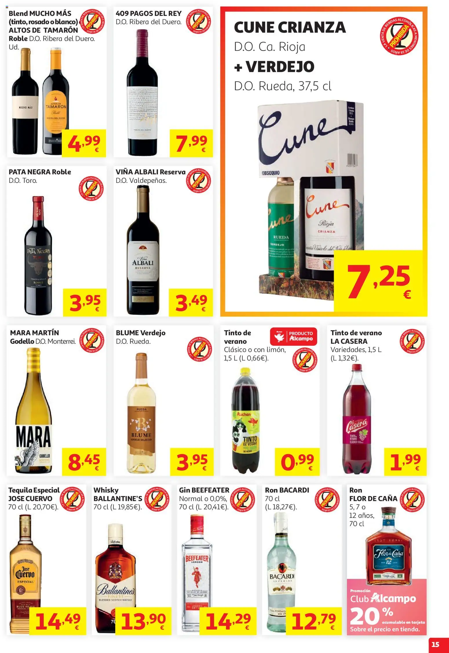 Alcampo HP Catalan │ válido desde el 05.05.2026 | Página: 15 | Productos: Ron, Whisky