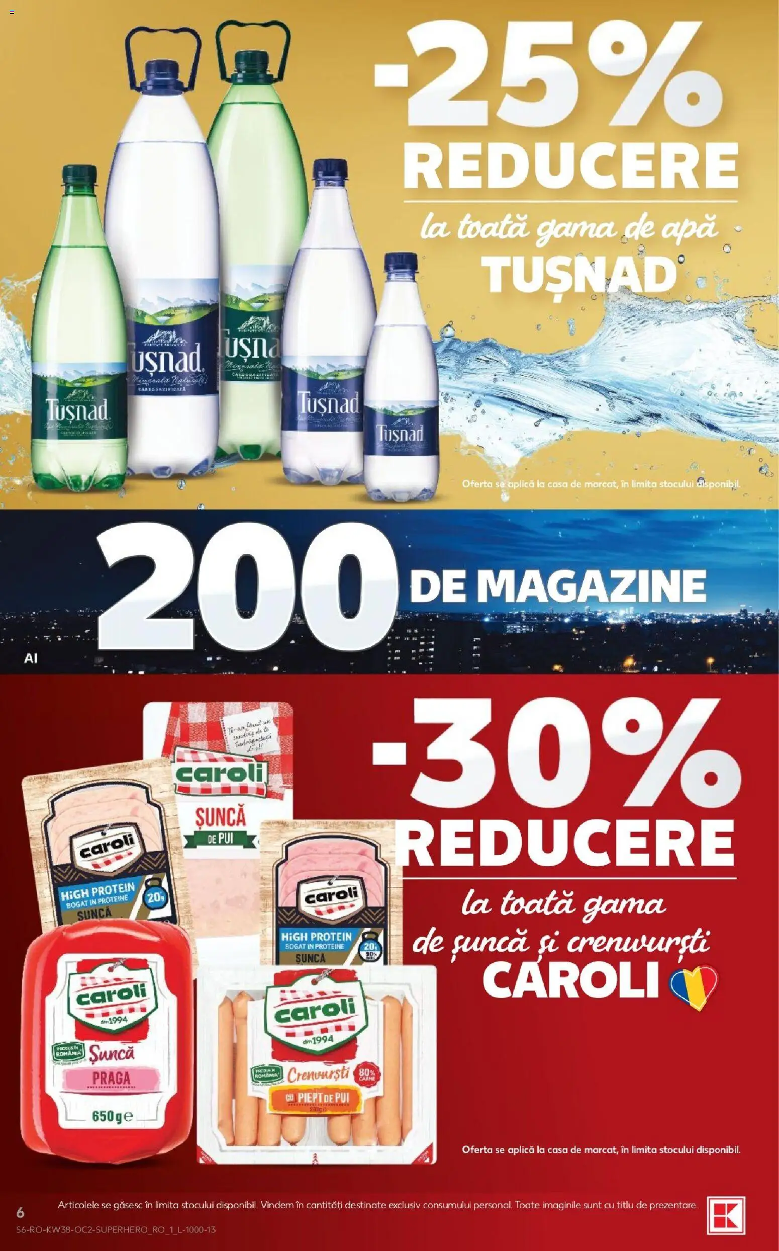 Kaufland RO akciós ujság - amely érvényes a következő dátumtól: 2026.09.16. | Oldal: 6 | Termékek: Protein