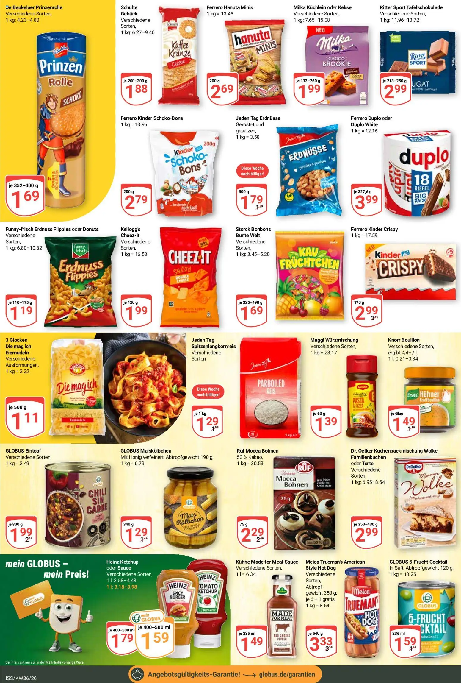 Globus Prospekt – gültig ab 31.08.2026 | Seite: 17 | Produkte: Maggi, Kellogg's, Knorr, Pizza