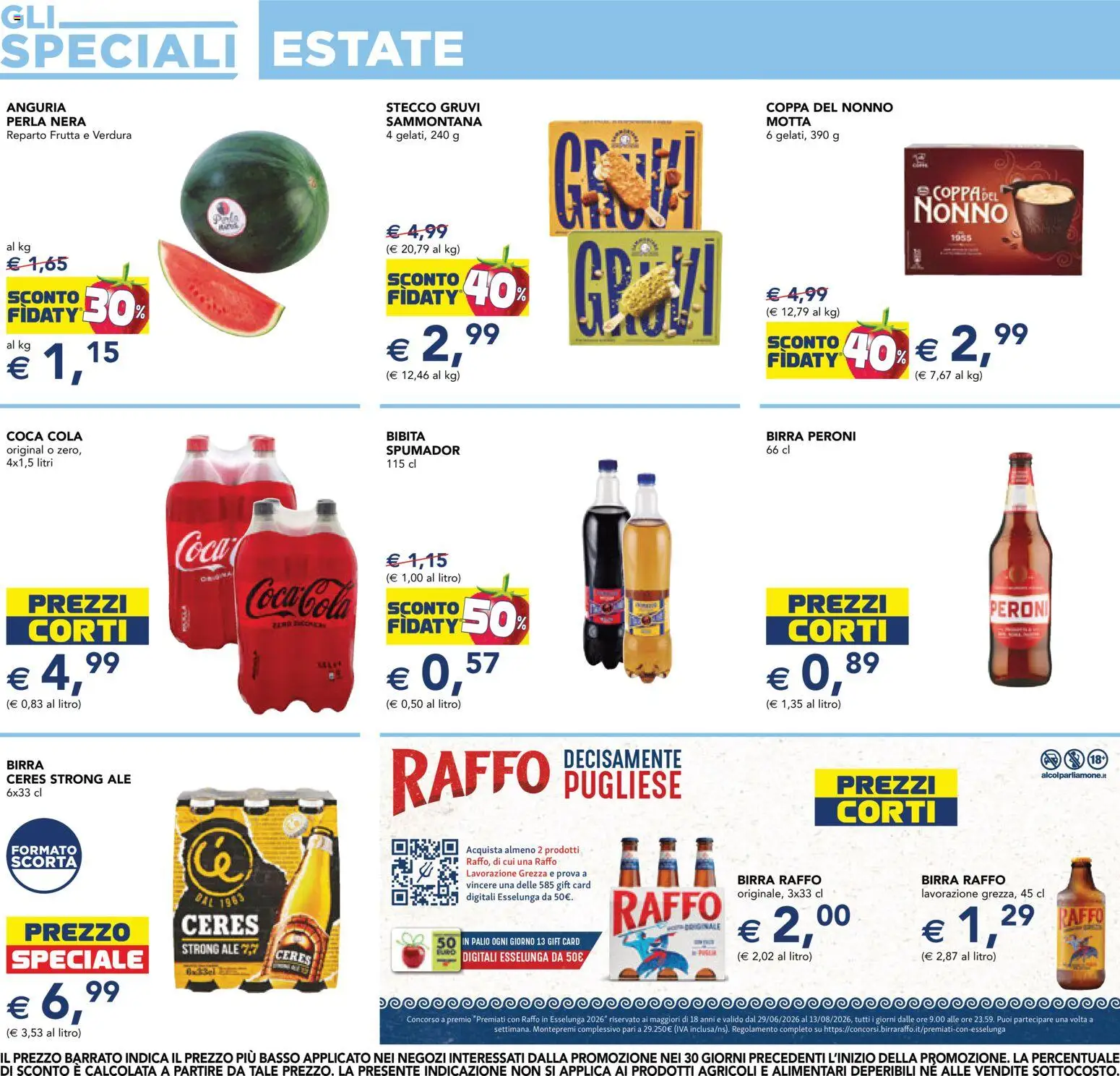 Volantino Esselunga S del 30/07/2026 | Pagina: 3 | Prodotti: Birra, Frutta, Anguria, Coca Cola