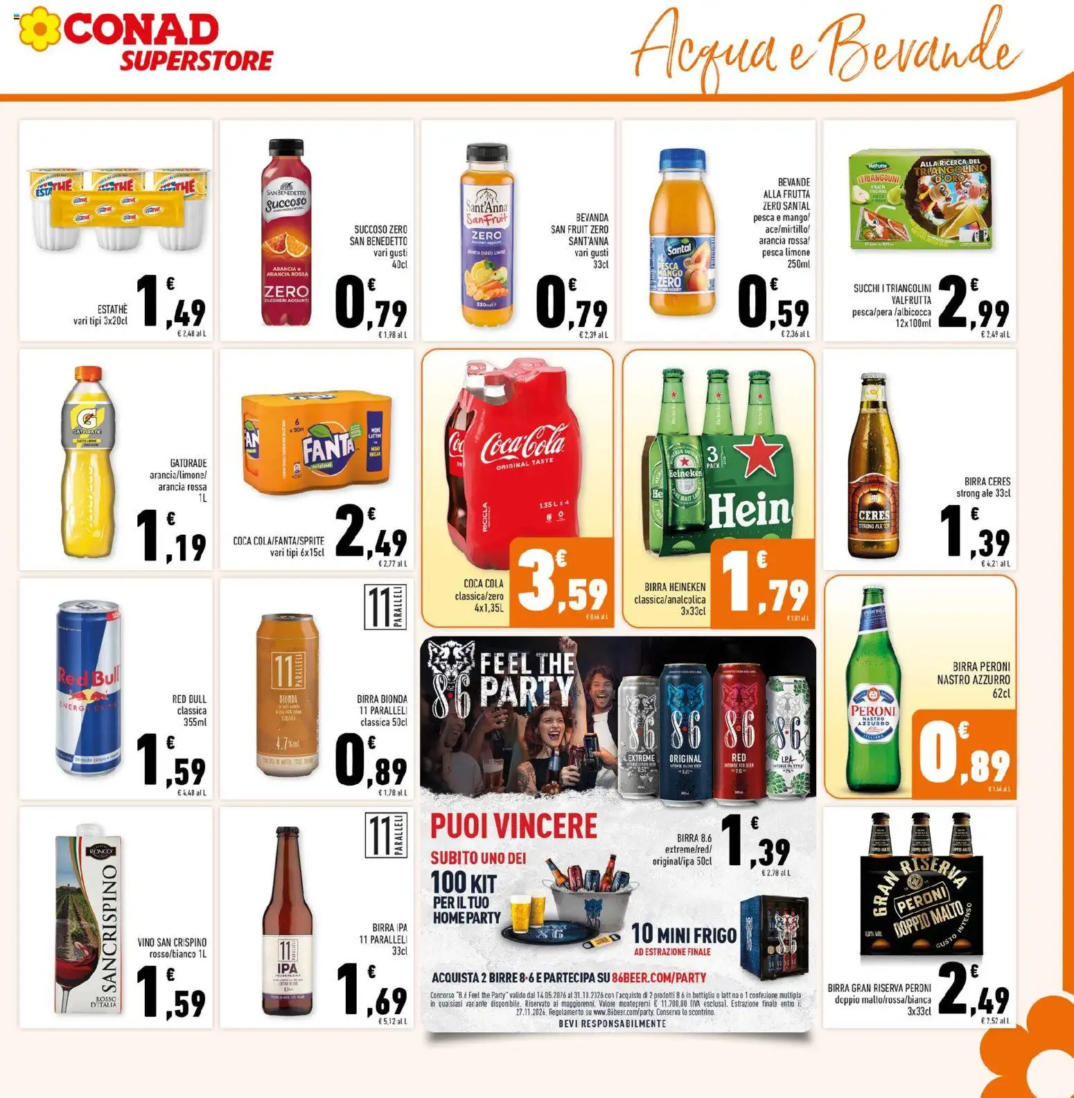 Volantino Conad del 15/07/2026 | Pagina: 21 | Prodotti: Vino, Pesca, Fanta, Coca Cola