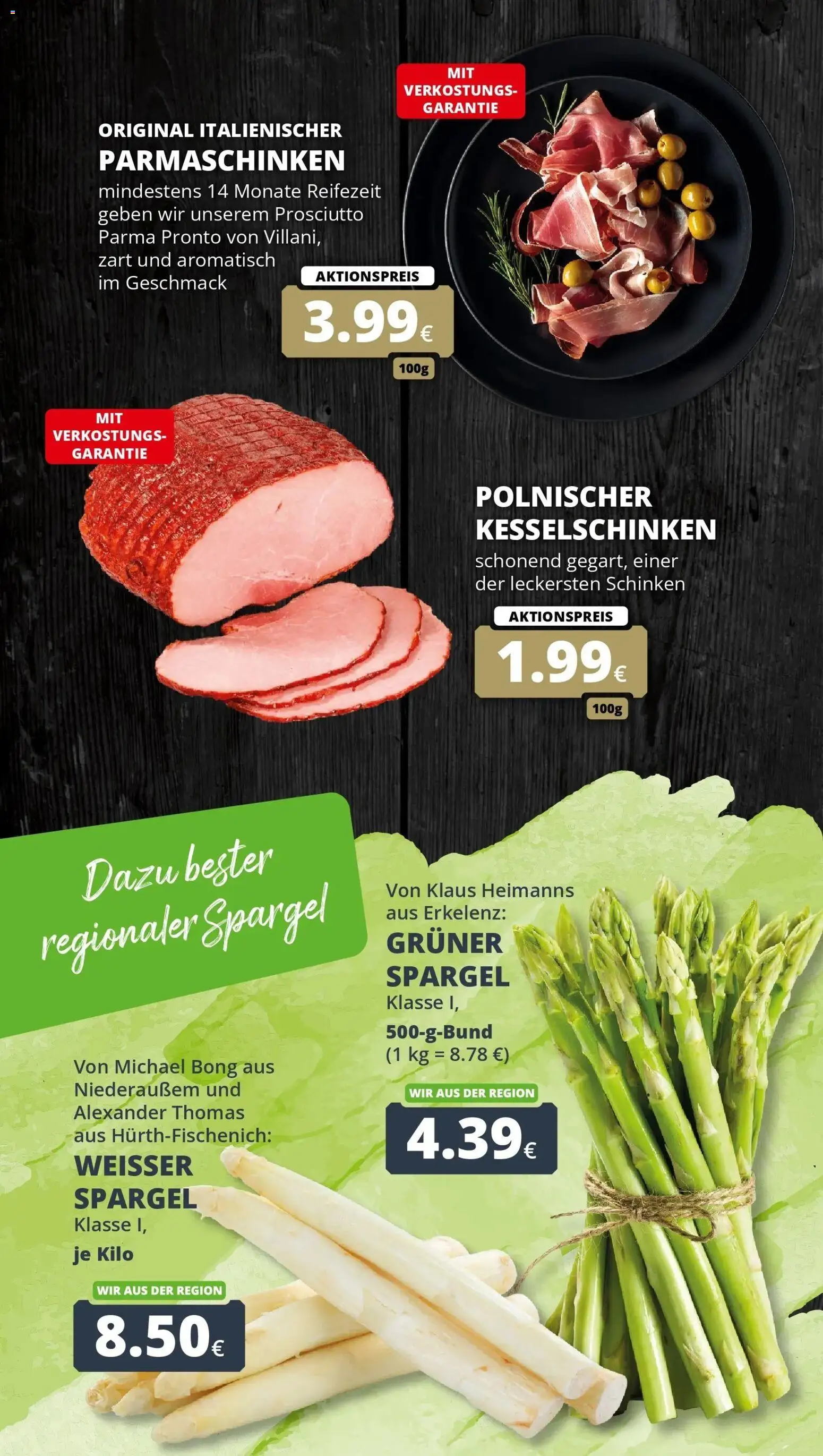 Rewe Prospekt Bergheim – gültig ab 17.05.2026 | Seite: 2 | Produkte: Spargel, Schinken
