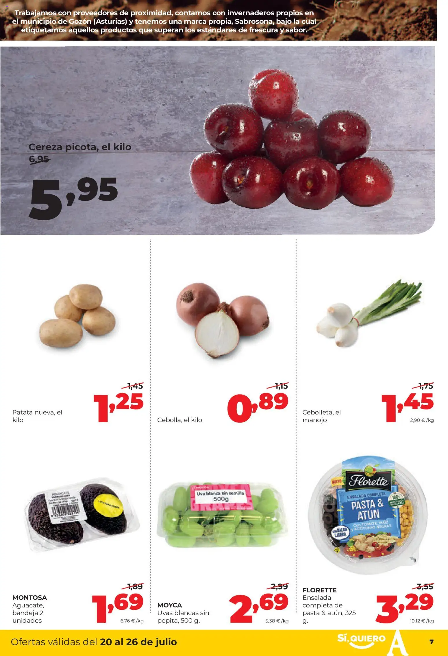 Alimerka folleto │ válido desde el 20/07/2026 | Página: 7 | Productos: Τζίντζερ, Pasta, Ensalada, Bandeja