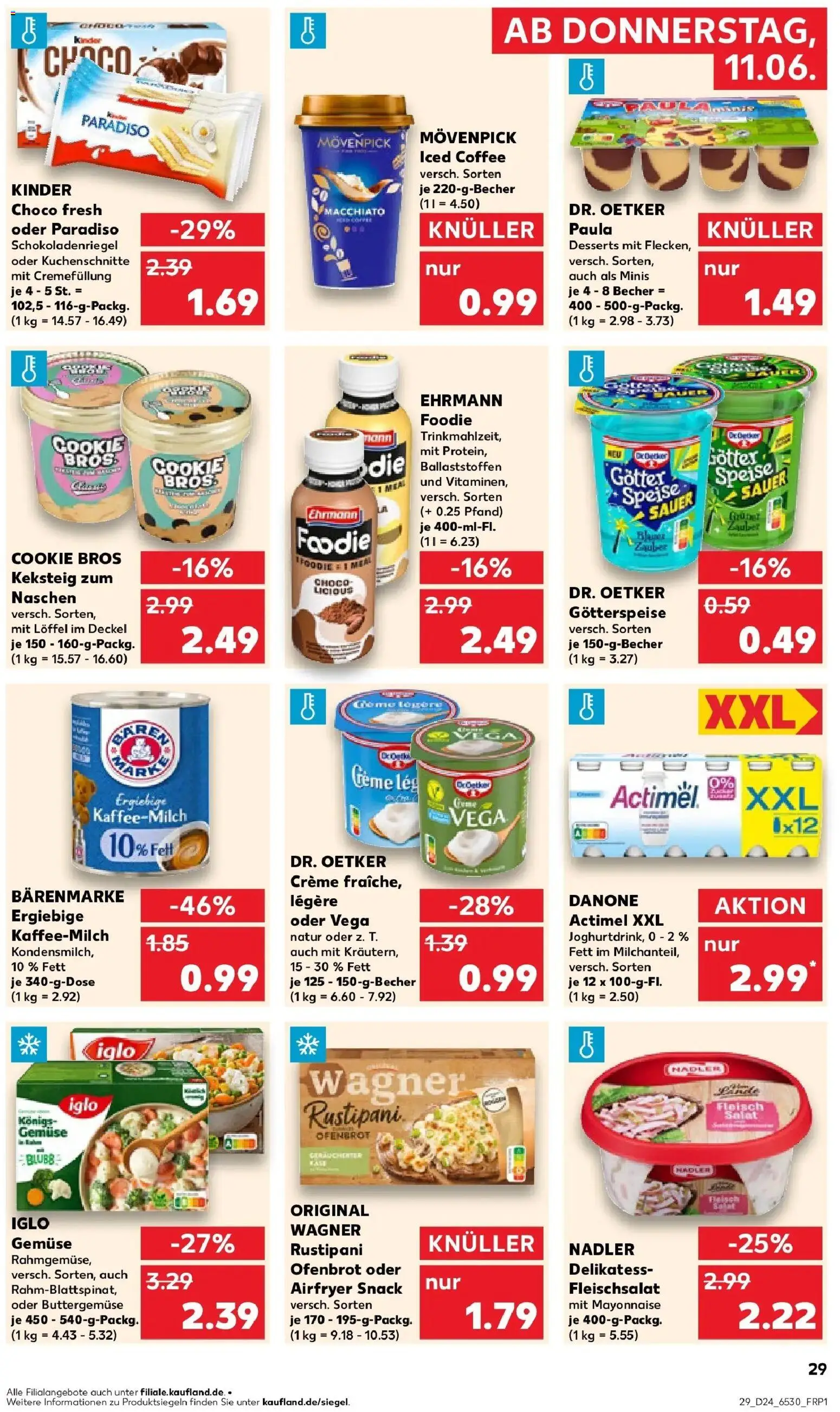 Kaufland Prospekt Dresden – gültig ab 11.06.2026 | Seite: 29 | Produkte: Iglo, Creme, Gemüse, Pizza