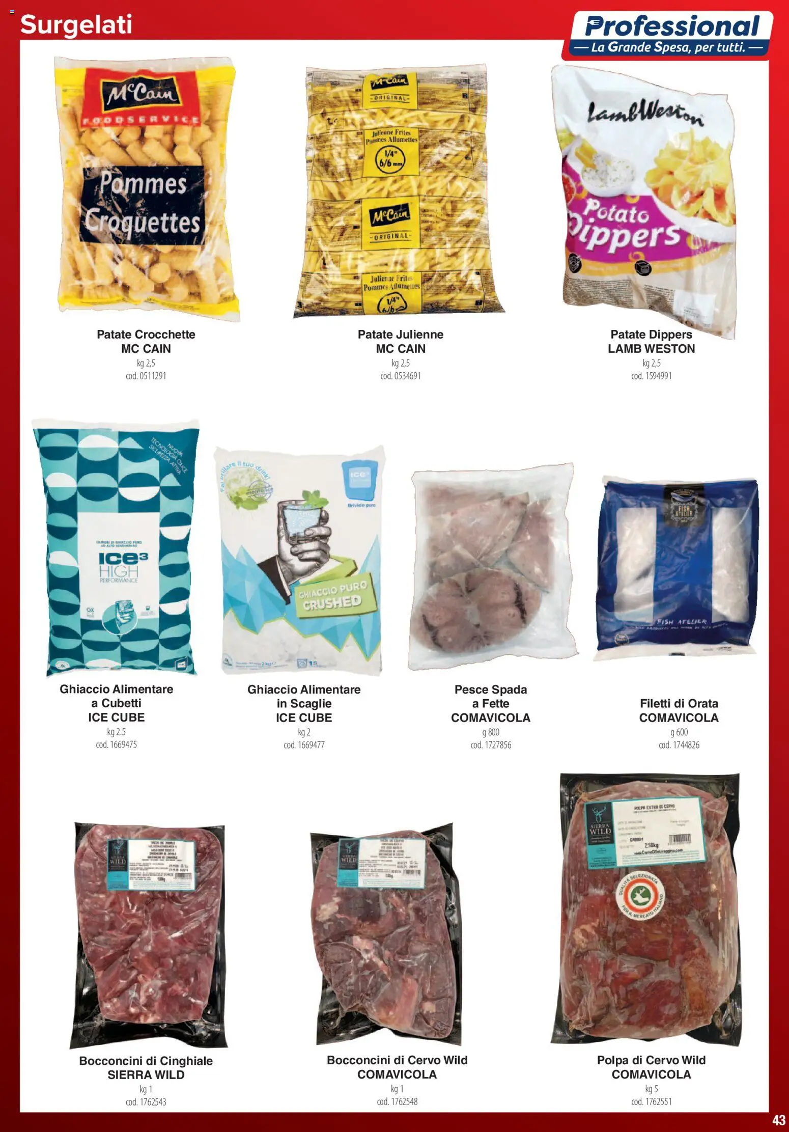 Volantino Carrefour del 01.06.2026 | Pagina: 43 | Prodotti: Patate, Orata, Crocchette, Pesce spada