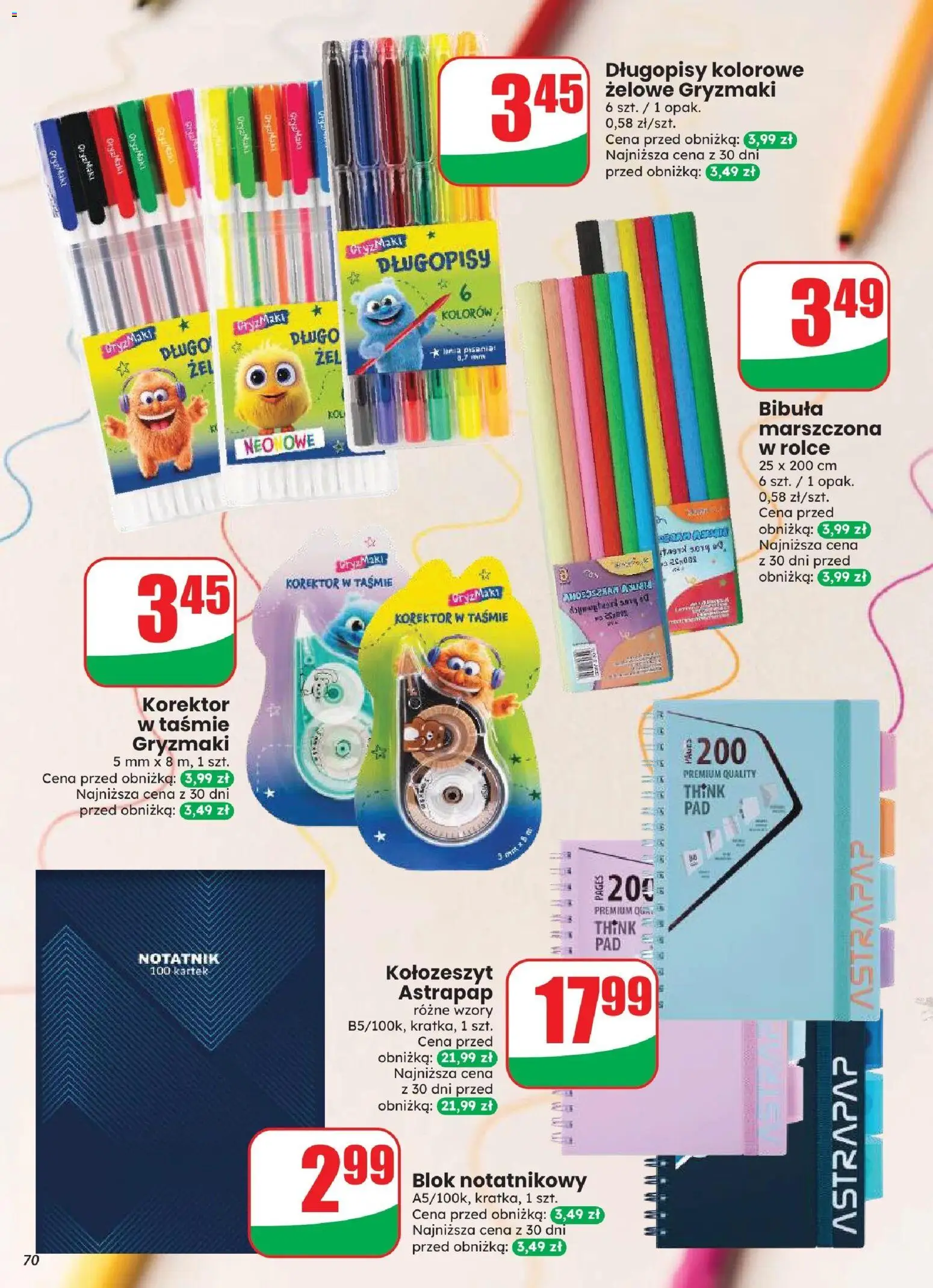 Dino gazetka od 12.08.2026 | Strona: 70 | Produkty: Gry, Korektor, Długopisy