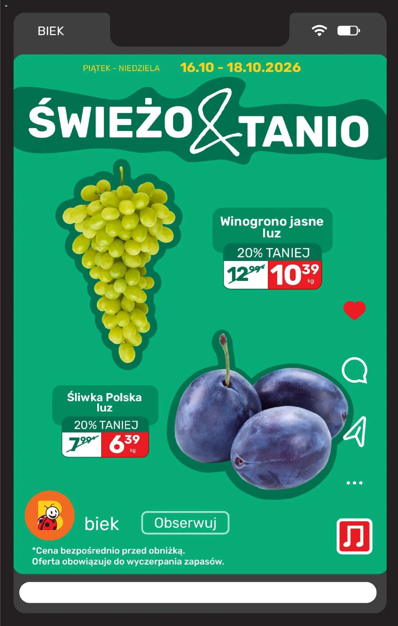 Biedronka Polsko leták - BIEK od 16.10.2026 | Strana: 10
