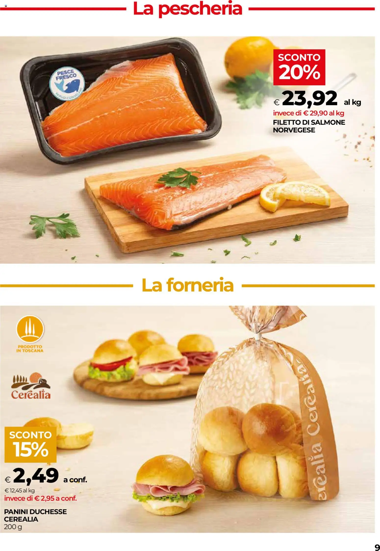 Volantino COOP del 20/08/2026 | Pagina: 9 | Prodotti: Salmone, Pesce, Filetto di salmone, Filetto
