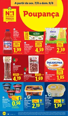 Pré-visualização DANONE Activia Iogurte com Pedaços Aveia e Noz, Pack 8x115 g 1 kg = 4.99 válido de 03/08/2026 | Página: 38