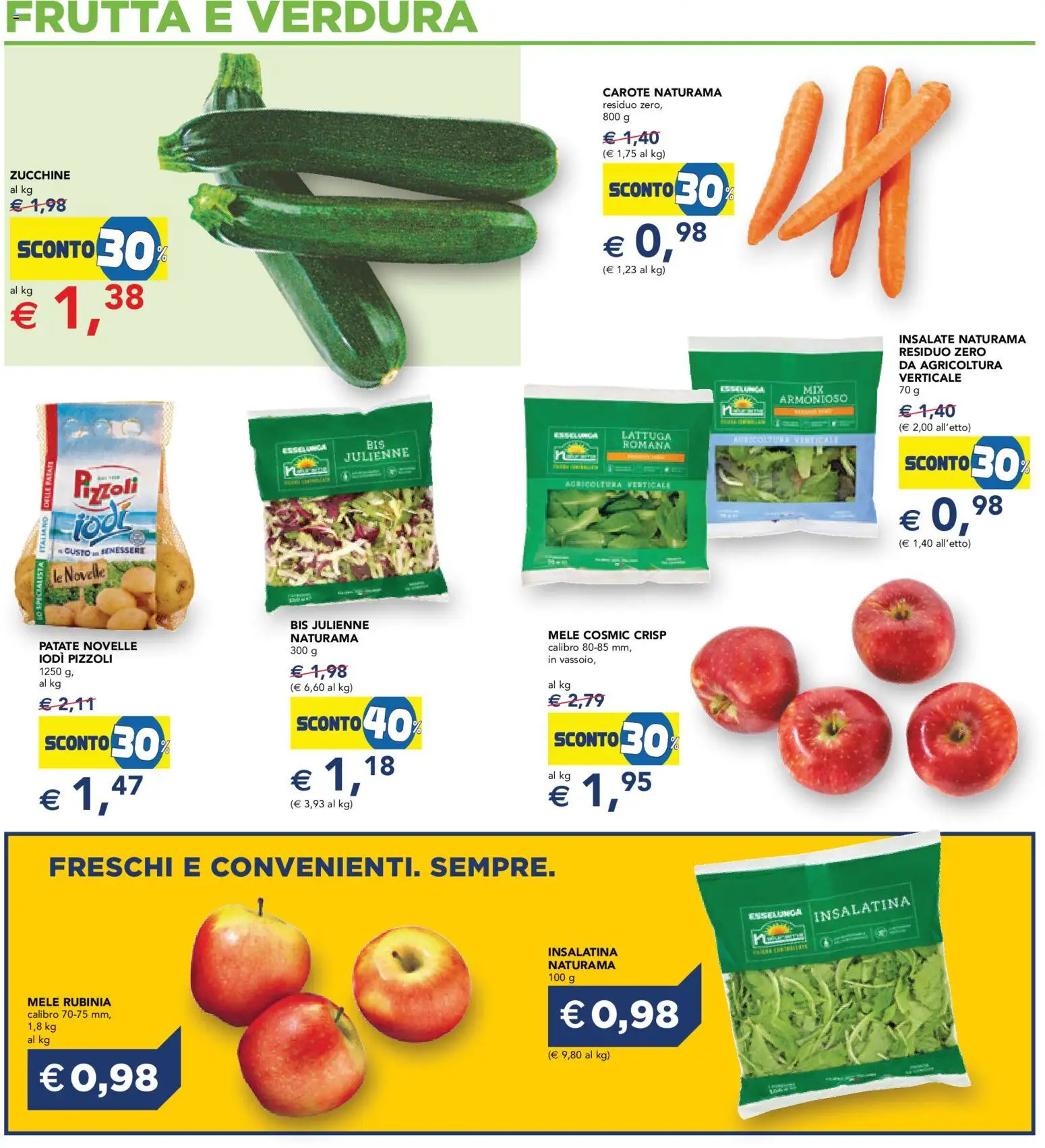 Volantino Esselunga S del 28.05.2026 | Pagina: 12 | Prodotti: Patate, Carote, Zucchine, Lattuga