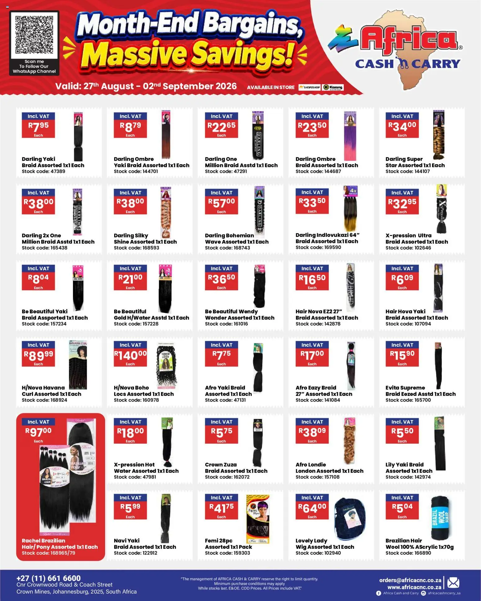 New Africa Cash & Carry catalogue – valid from 27/08/2026 | Page: 24 | Products: Press, Havana, Stock, Water