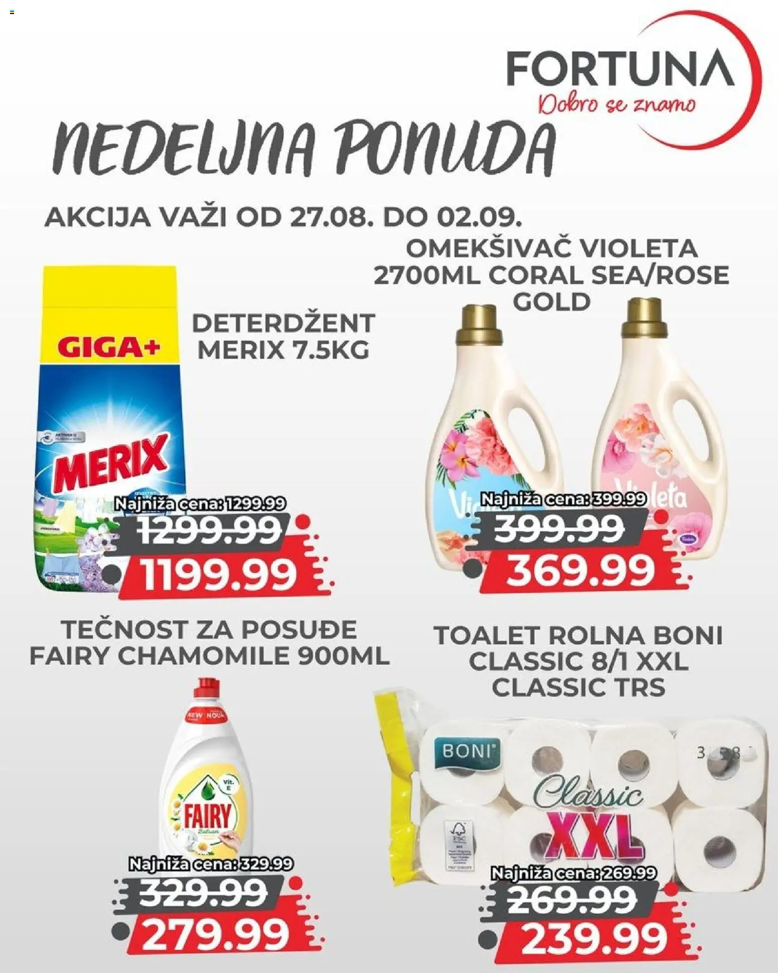 Fortuna Market katalog - važi od 27.08.2026 | Strana: 10 | Proizvode: Deterdžent, Omekšivač, Posuđe