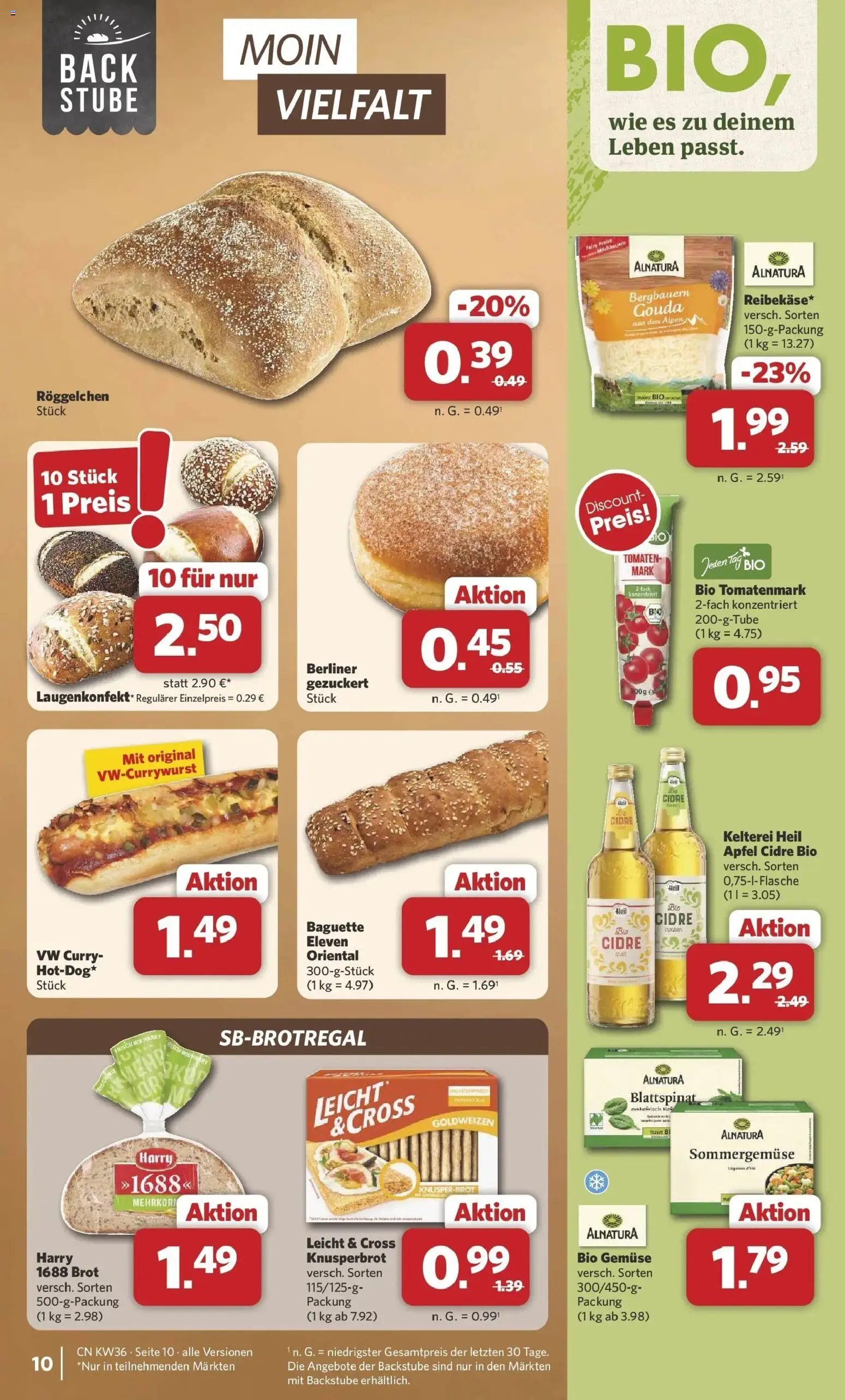 Combi Prospekt Weener (ab 31.08.2026) zum Blättern | Seite: 10 | Produkte: Berliner, Gouda, Äpfel, Brot