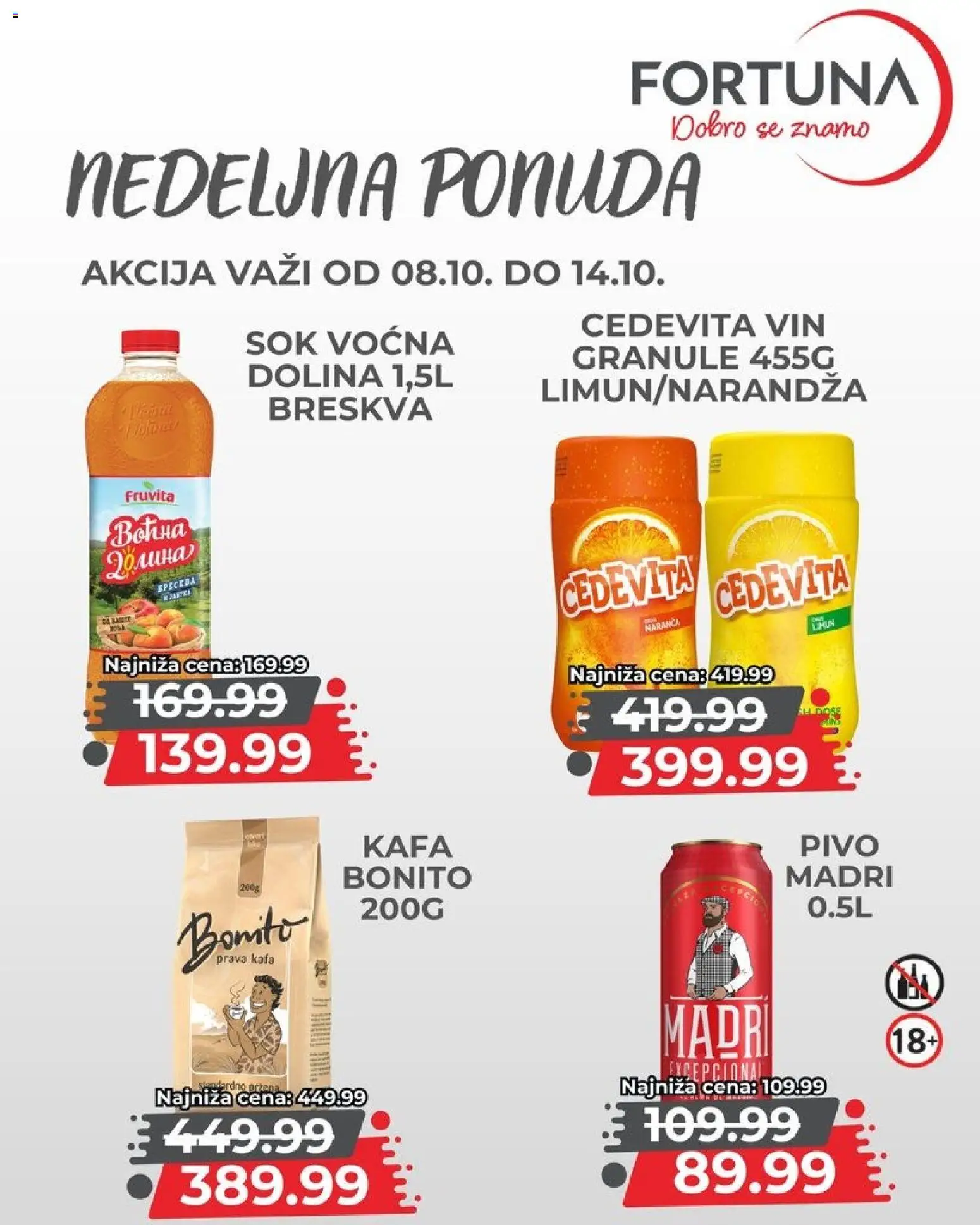 Fortuna Market katalog - važi od 08.10.2026 | Strana: 9 | Proizvode: Cedevita, Fruvita, Sok, Breskva