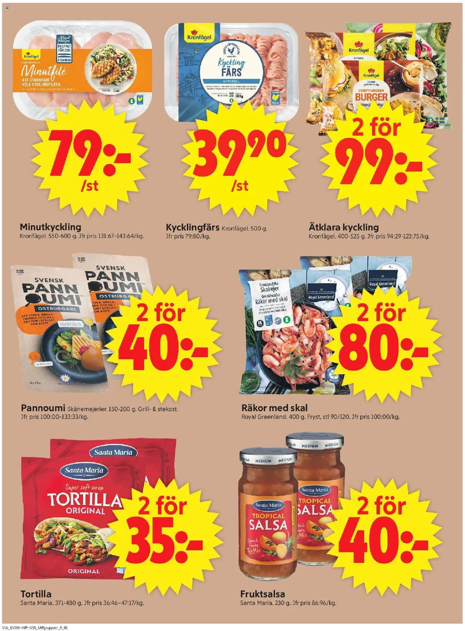 ICA Supermarket reklamblad aktuell från 13.04.2026 | Sida: 10 | Produkter: Grill, Tortilla, Salsa, Räkor