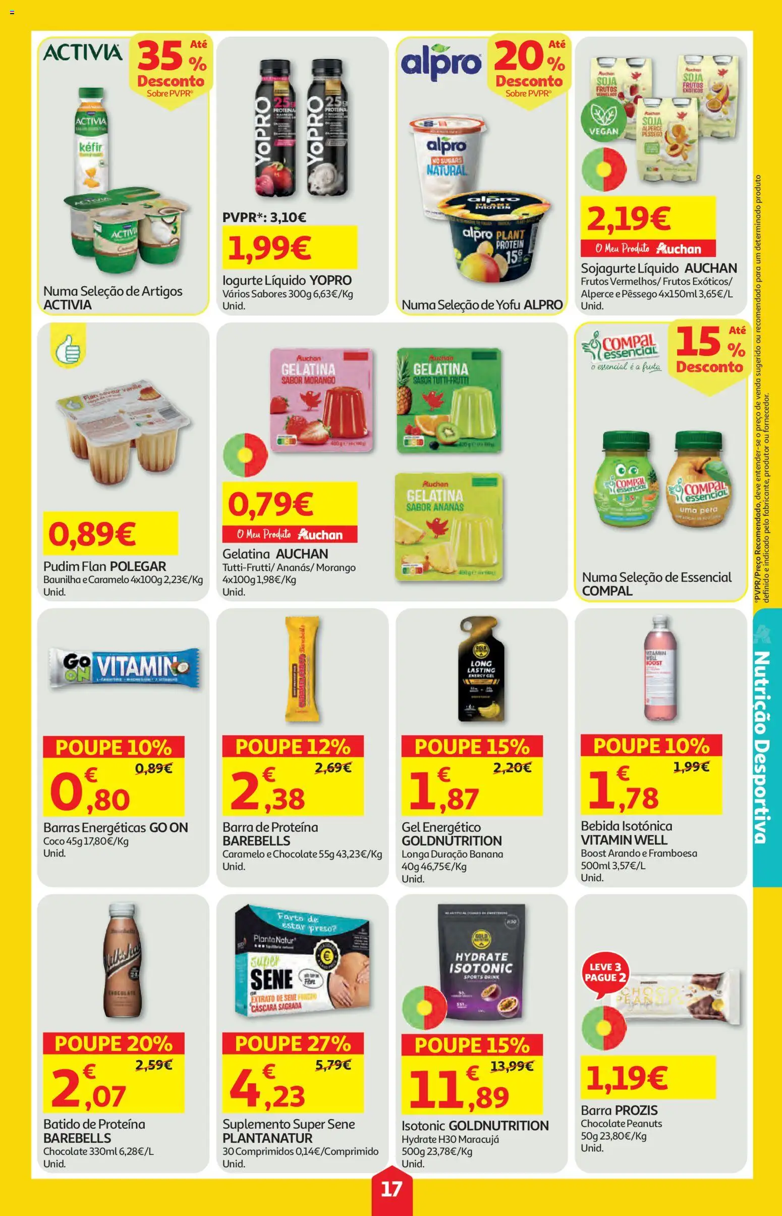 Auchan folheto │ válido de 02/07/2026 | Página: 17 | Produtos: Soja, Gelatina, Pudim, Chocolate