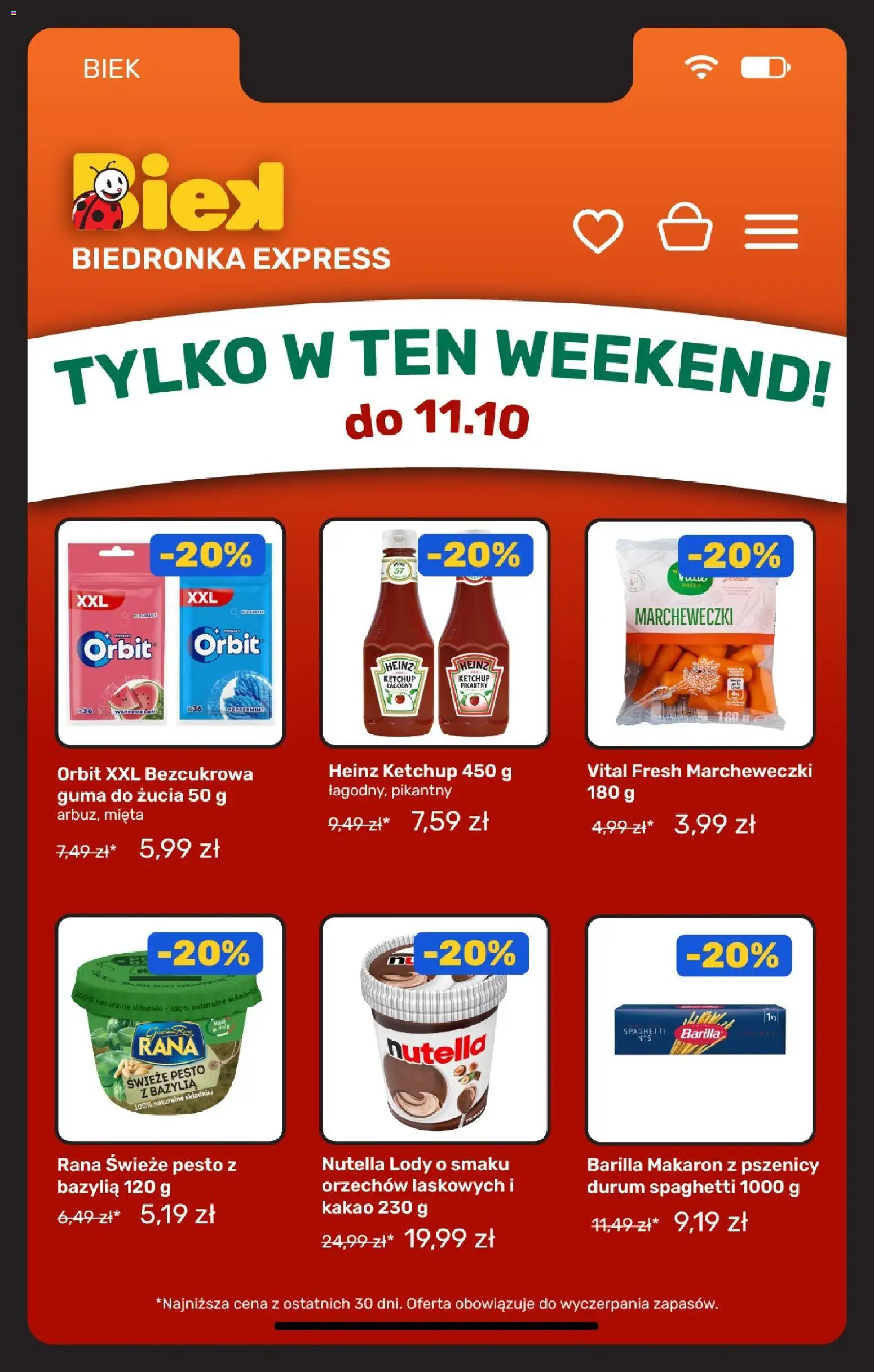 Biedronka Polsko leták - BIEK od 10.10.2026 | Strana: 18 | Produkty: Pesto, Kakao, Guma, Nutella