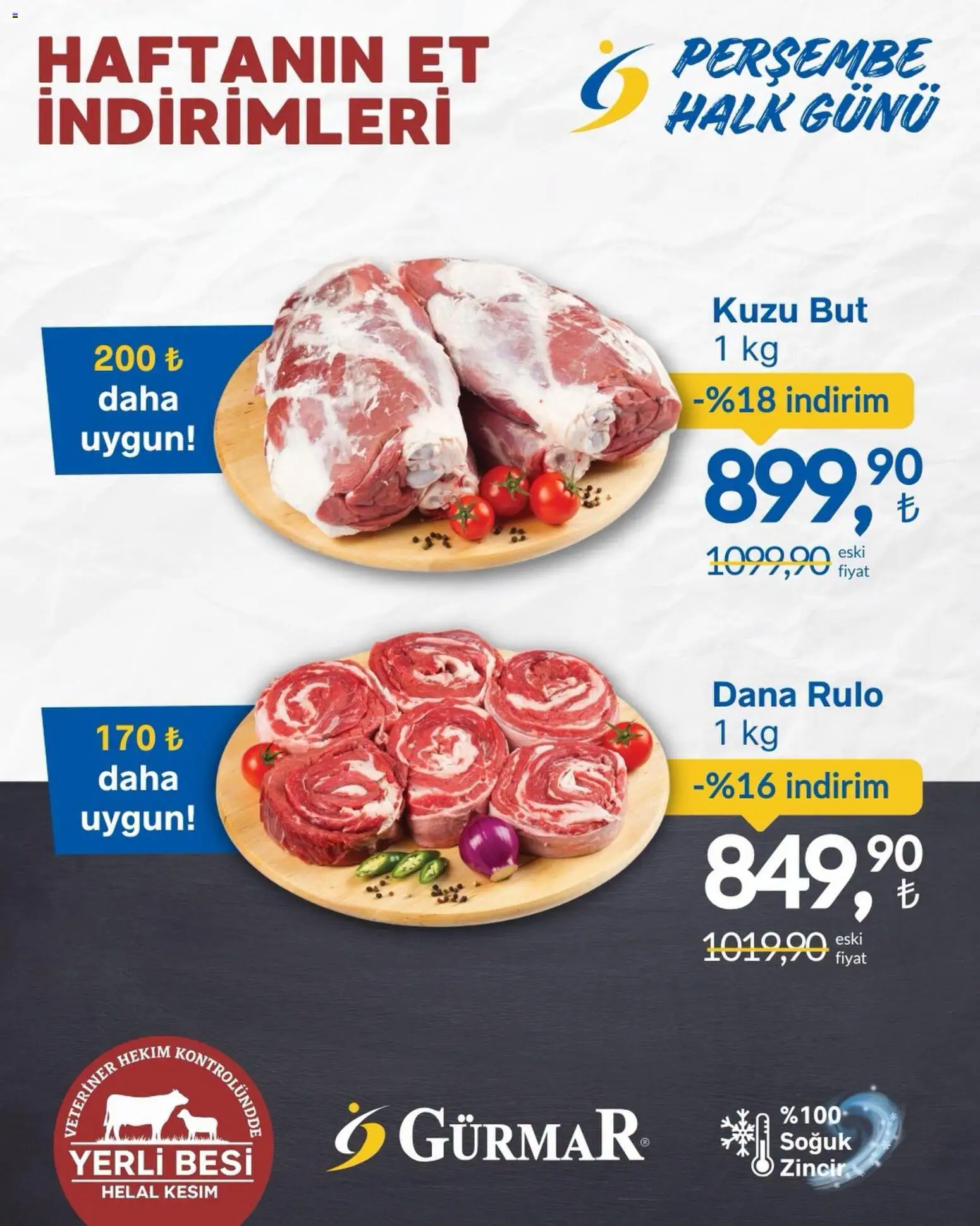 Gürmar - Haftanın Et İndirimleri - 25 Haziran 2026 tarihinden itibaren geçerlidir | Sayfa: 1