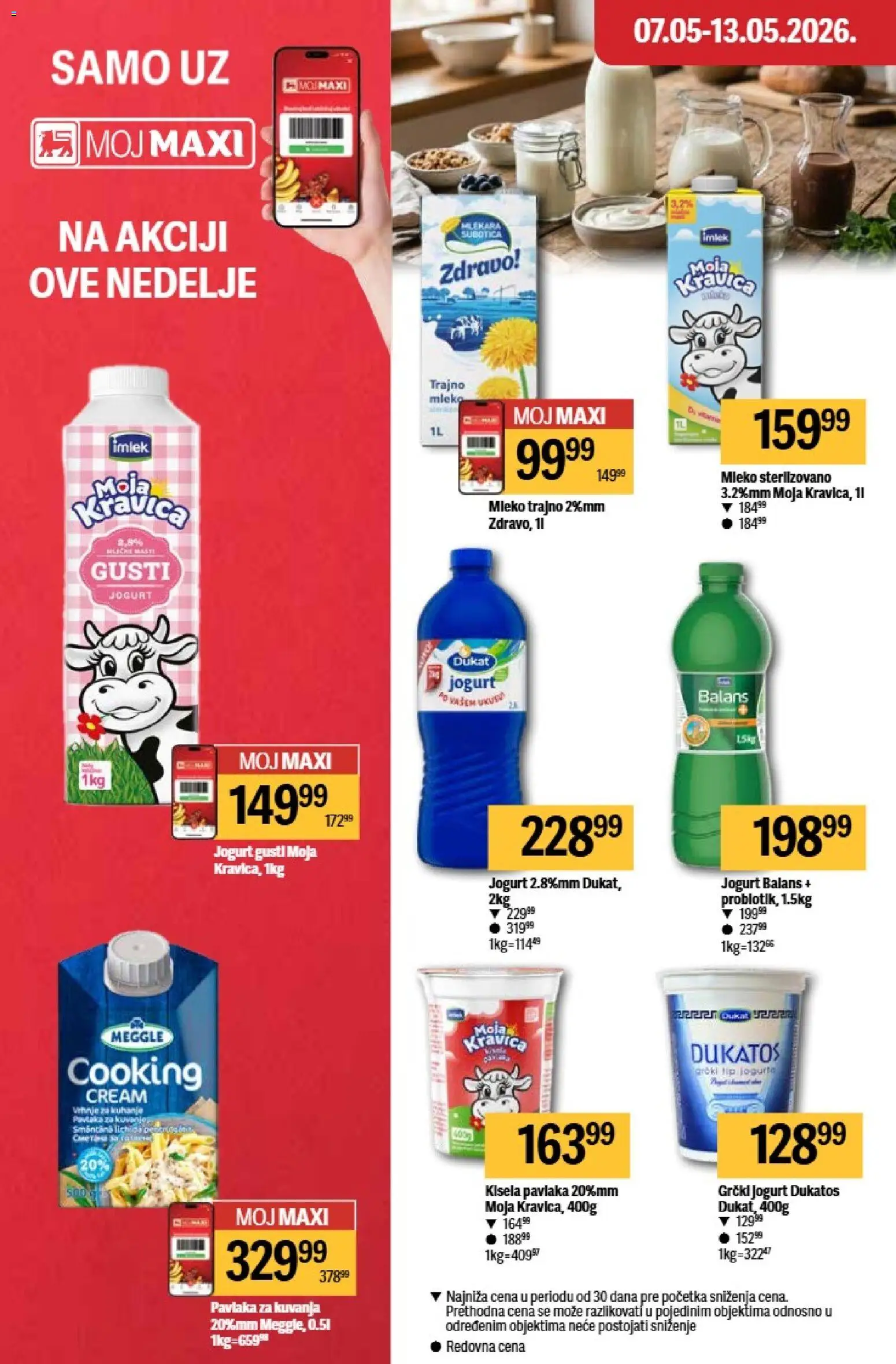 Maxi katalog - važi od 07.05.2026 | Strana: 22 | Proizvode: Dukatos, Mleko, Jogurt, Pavlaka