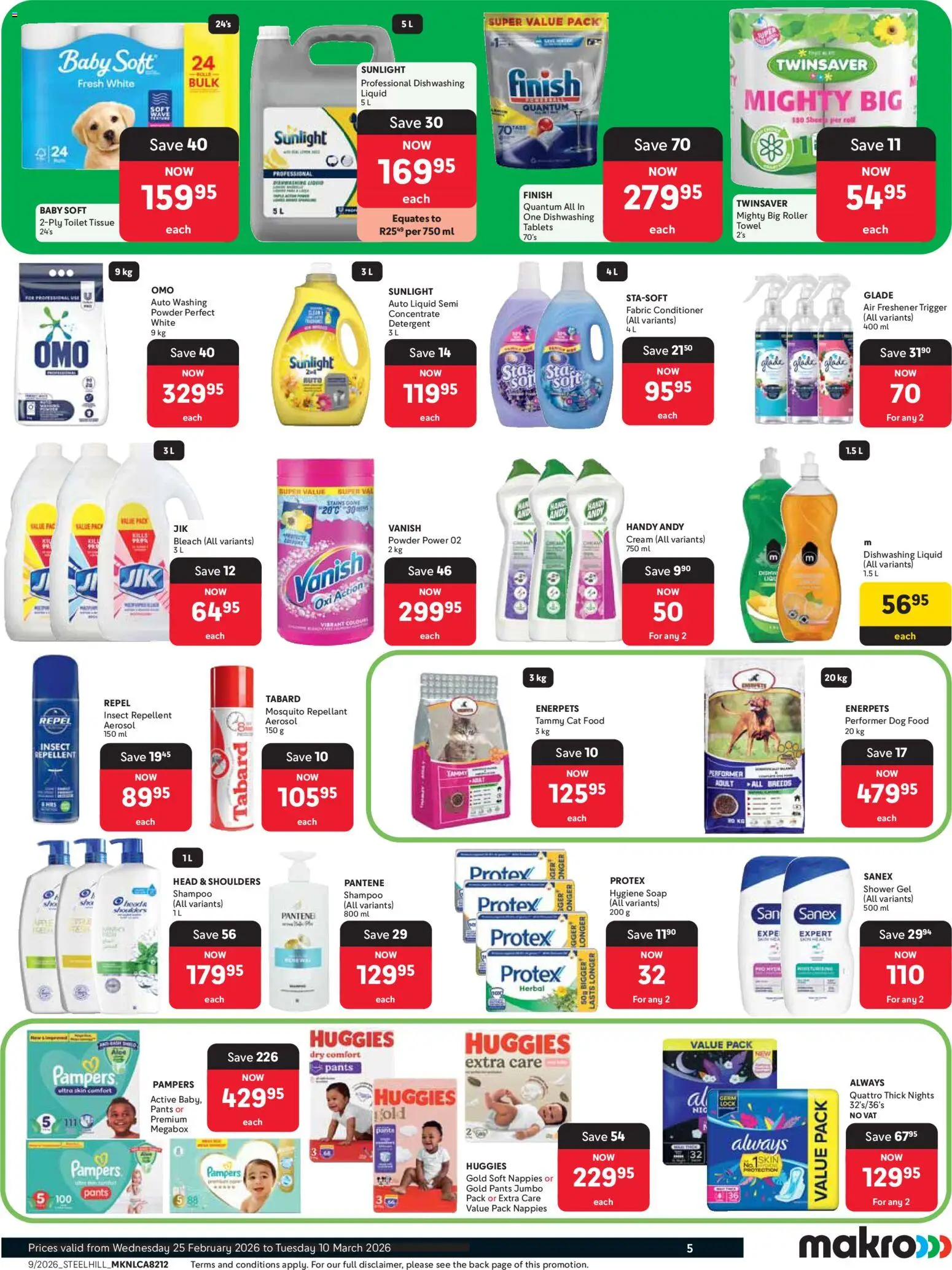 New Makro catalogue – valid from 25.02.2026 | Page: 5 | Products: Air freshener, Powder, Shampoo, Cream