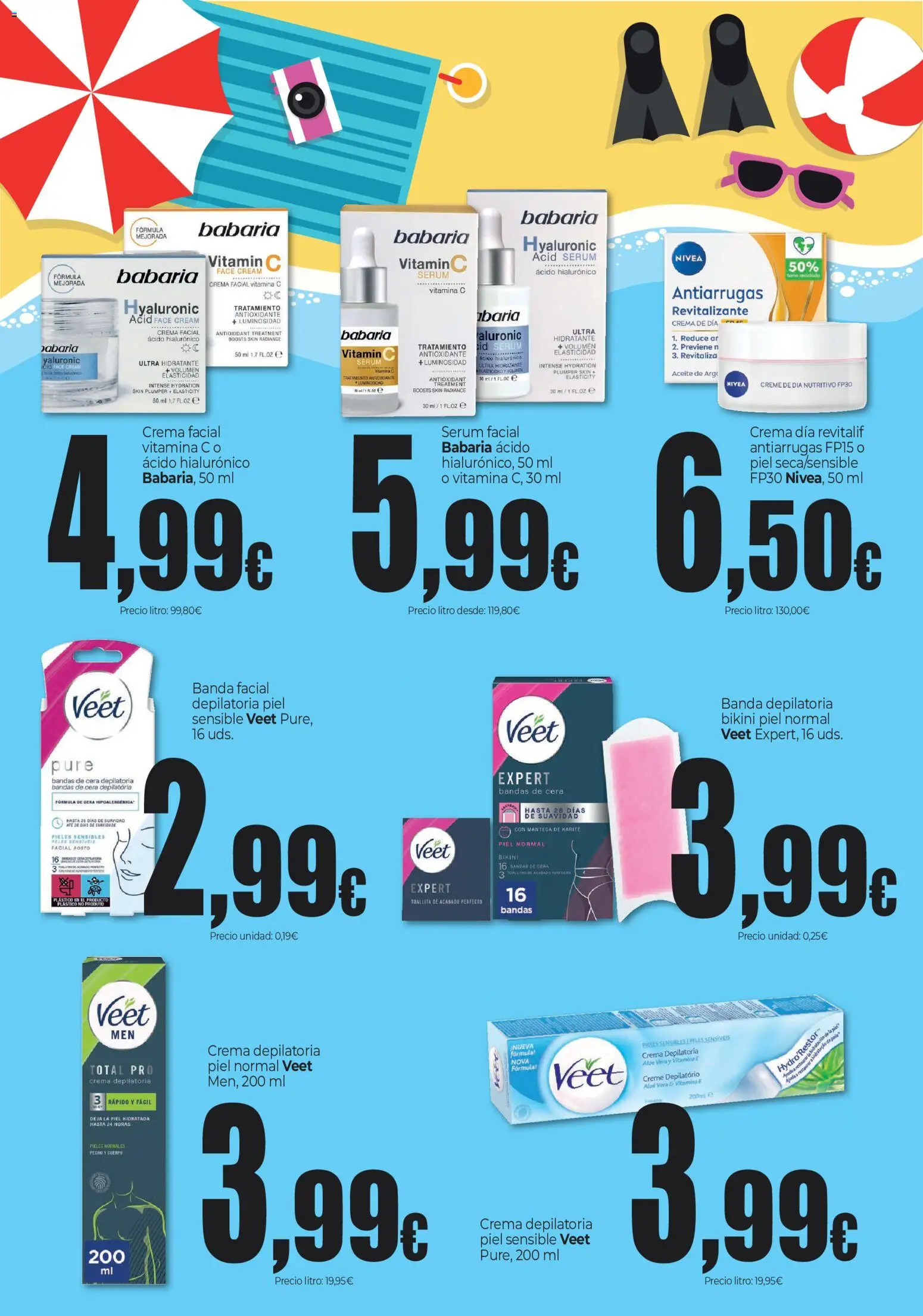 Unide - El verano ya está aquí │ válido desde el 28.05.2026 | Página: 7 | Productos: Crema depilatoria, Aceite, Crema facial, Bandas de cera
