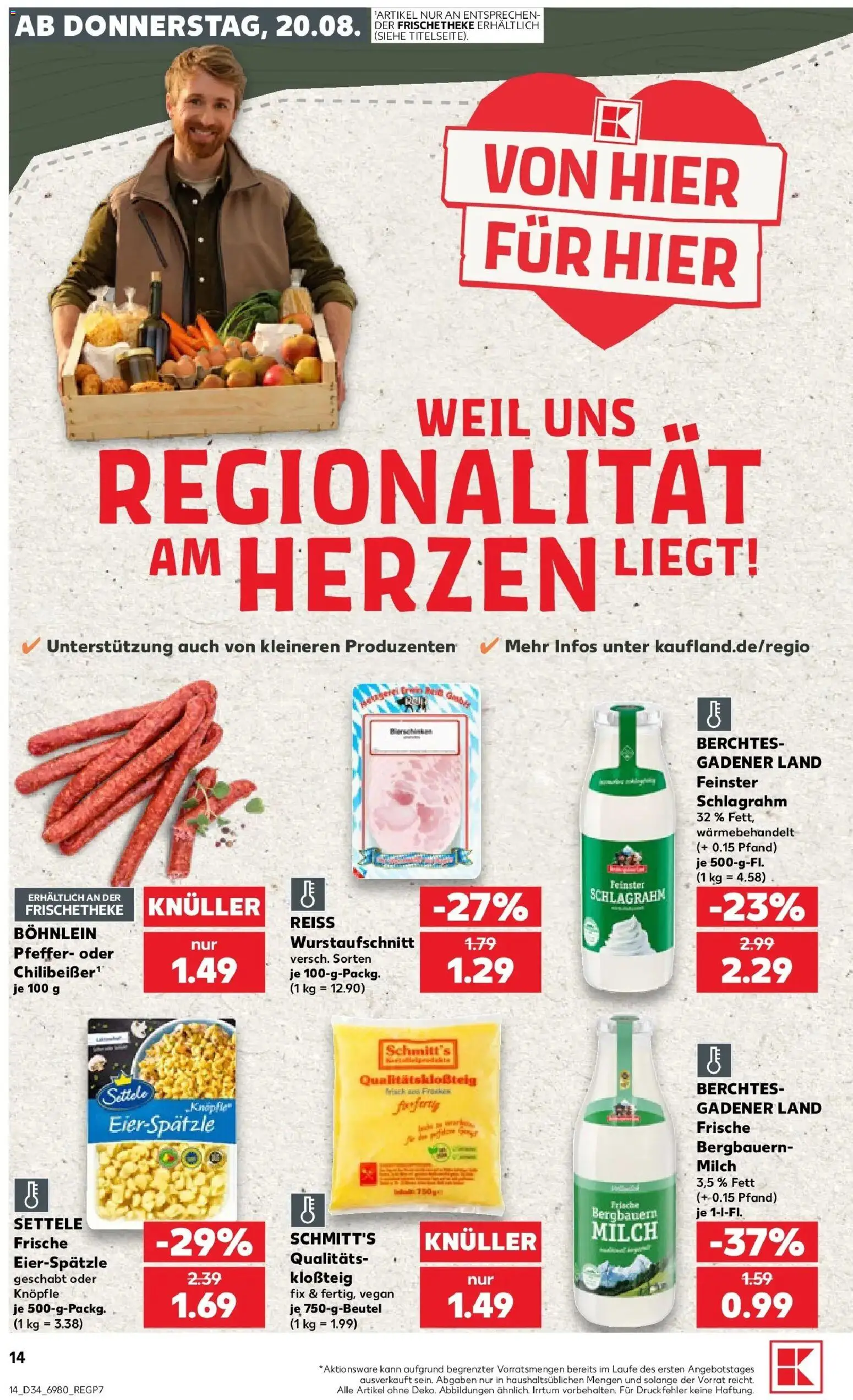 Prospekt Kaufland ab 17.08.2026 » Angebote Online zum Blättern | Seite: 25 | Produkte: Milch, Milch 3,5%, Pfeffer