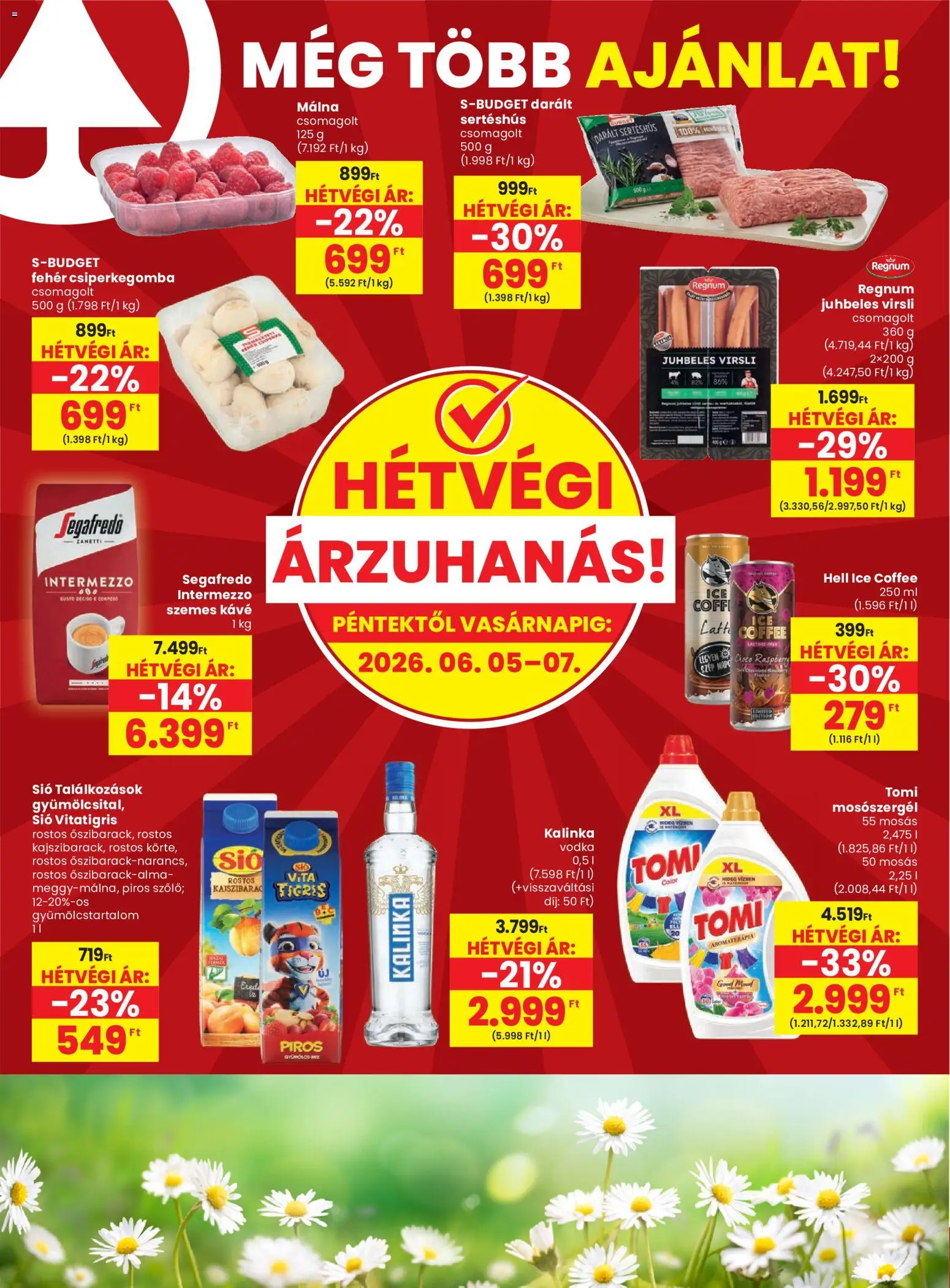 Spar akciós ujság - amely érvényes a következő dátumtól: 04.06.2026 | Oldal: 20 | Termékek: Csiperkegomba, Darált sertéshús, Kávé, Vodka