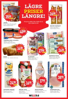 Willys erbjudanden - Förhandsvisning av reklamblad från butik Willys aktuell från 19/10/2026 | Sida: 15 | Produkter: Majskakor, Smörgåspålägg, Skinka, Citron