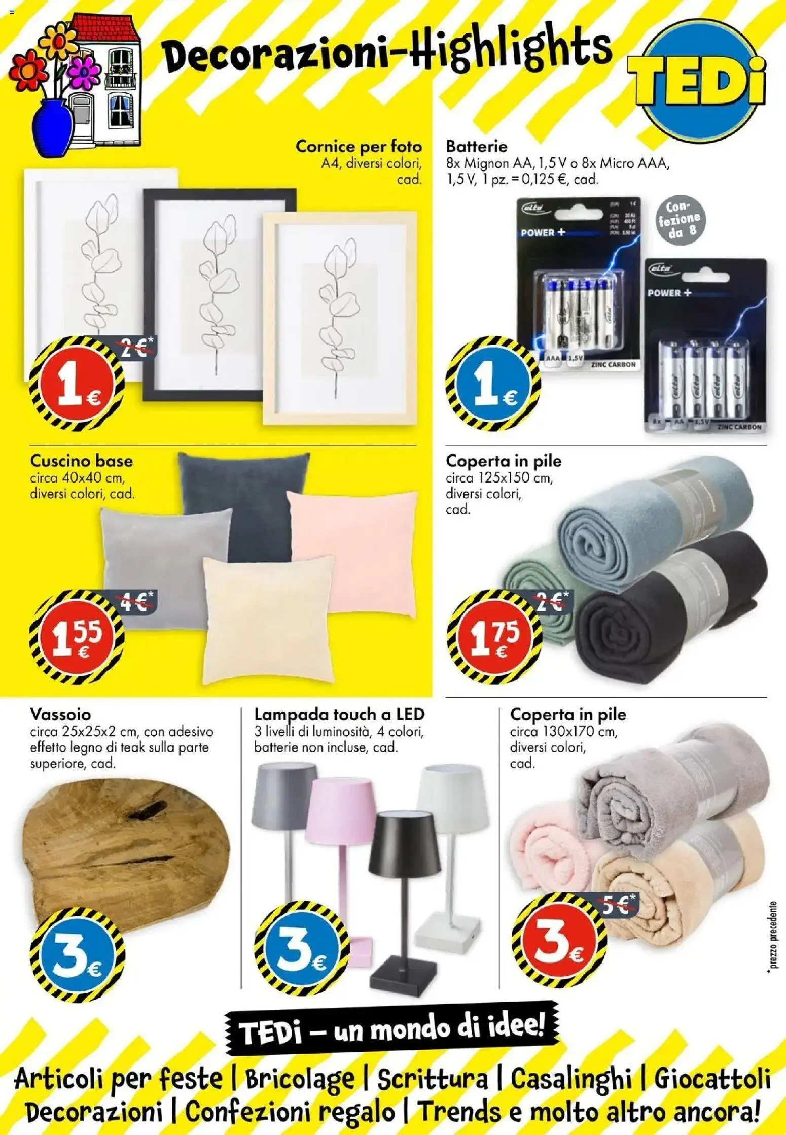 Nuovo TEDi volantino Parma dal 02/09/2026 > offerte anteprima 🛍️ | Pagina: 12 | Prodotti: Giocattoli, Cornice per foto, Coperta, Decorazioni