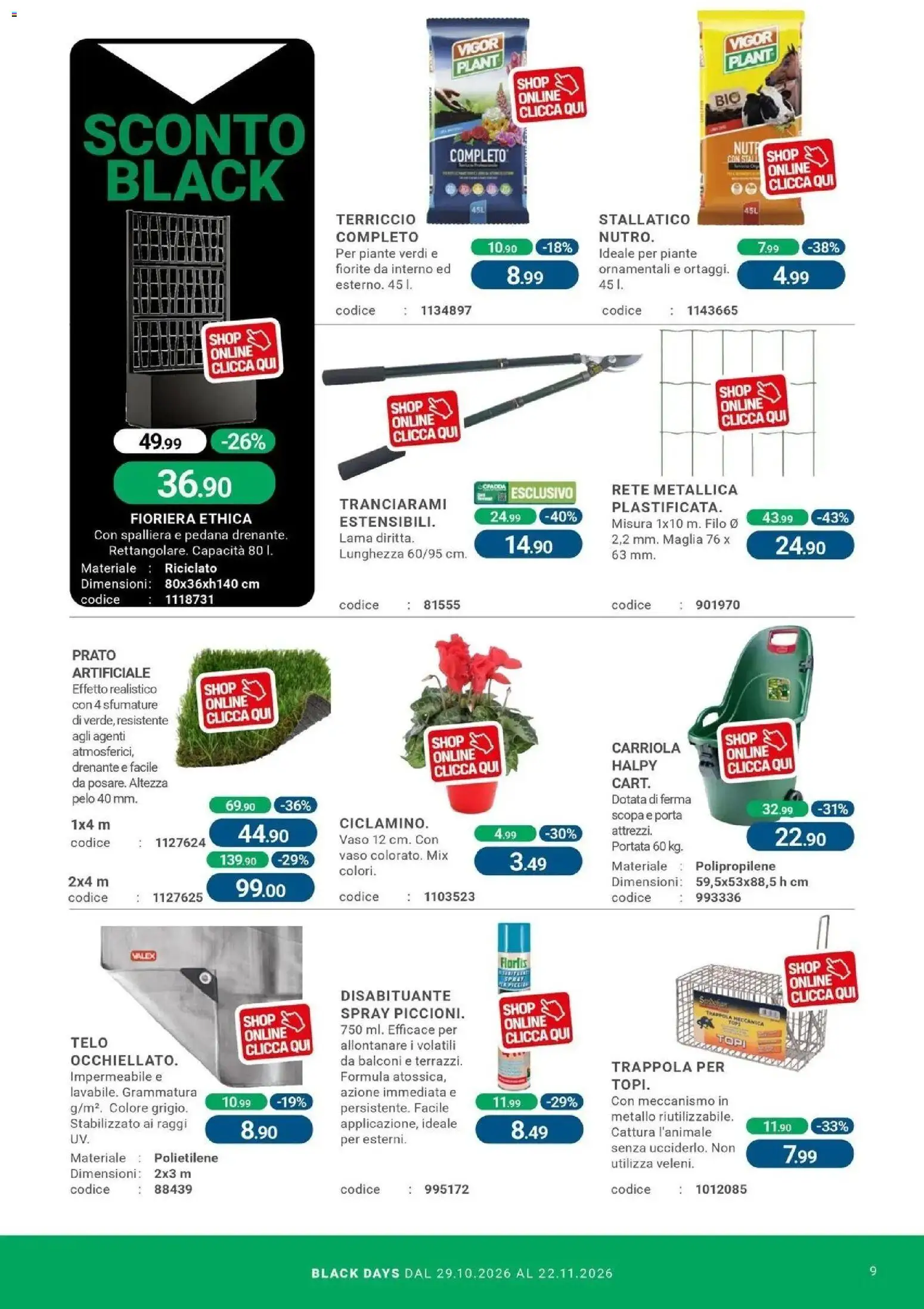 Nuovo CFadda volantino Cagliari dal 29/10/2026 > offerte anteprima 🛍️ | Pagina: 9 | Prodotti: Fioriera, Carriola, Terriccio, Vaso