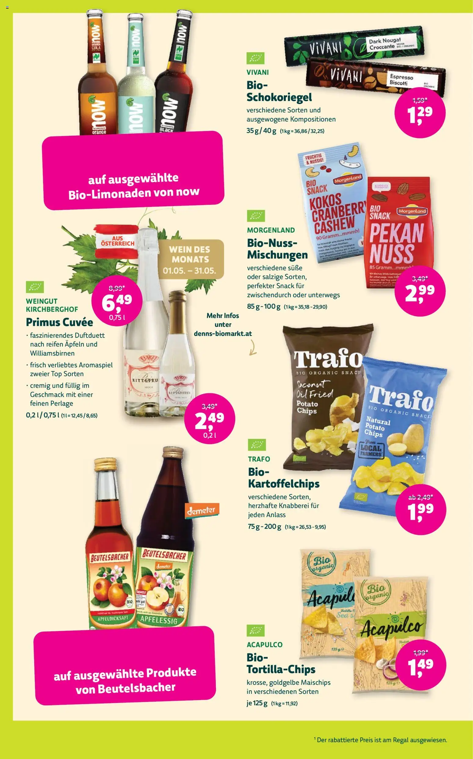 Denns BioMarkt Angebote gültig ab 06.05.2026 | Seite: 12 | Produkte: Chips, Regal, Wein