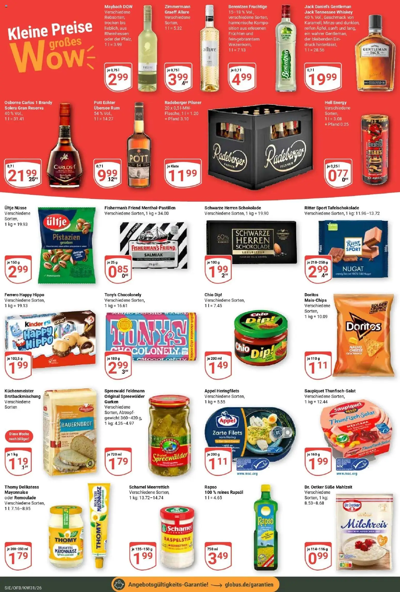 Globus Prospekt Siegen – gültig ab 27.07.2026 | Seite: 5 | Produkte: Milch, Thunfisch, Schokolade, Radeberger pilsner
