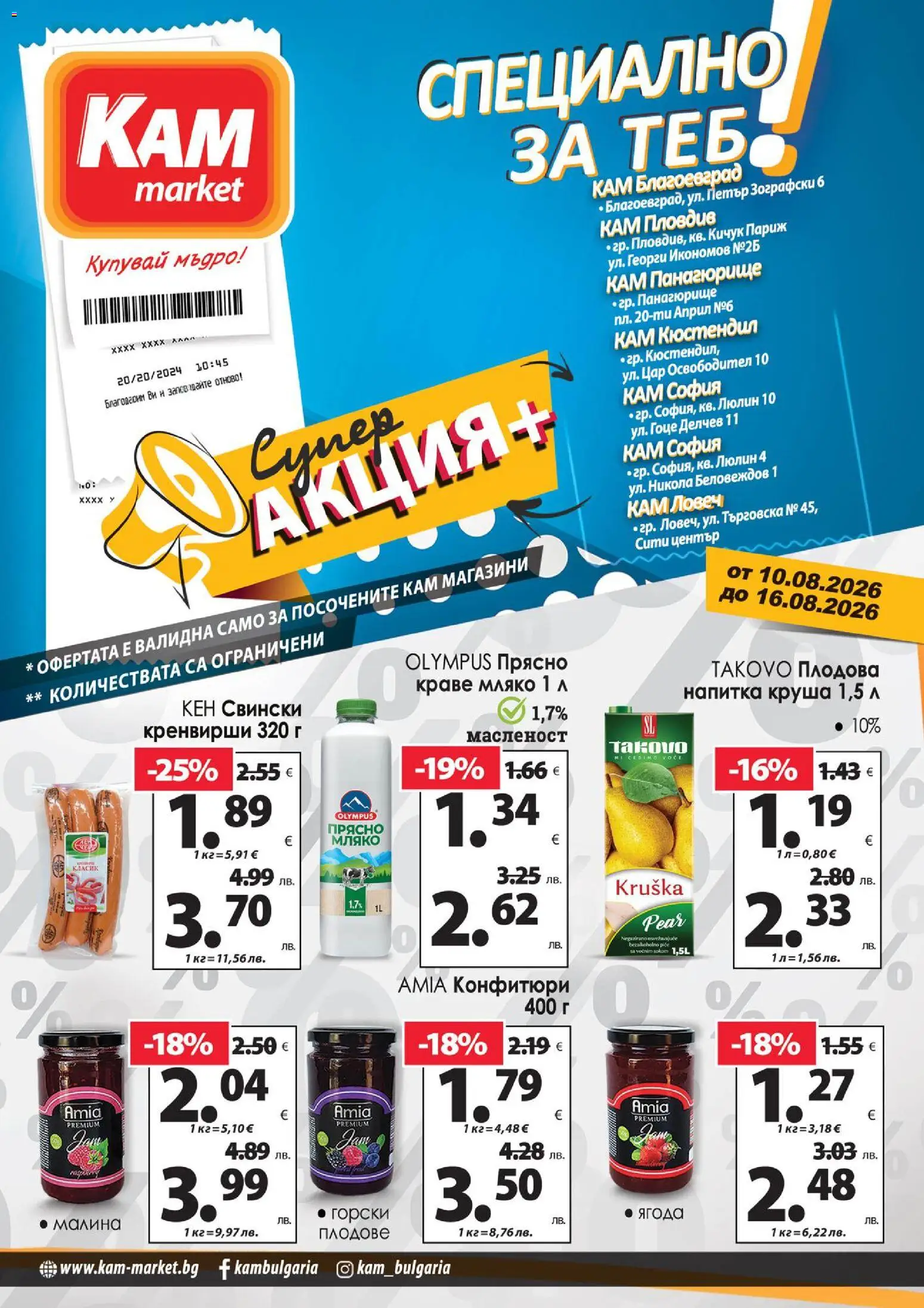 {H1} | Страница: 1 | Продукти: Круша, Малина, Кренвирши, Кен