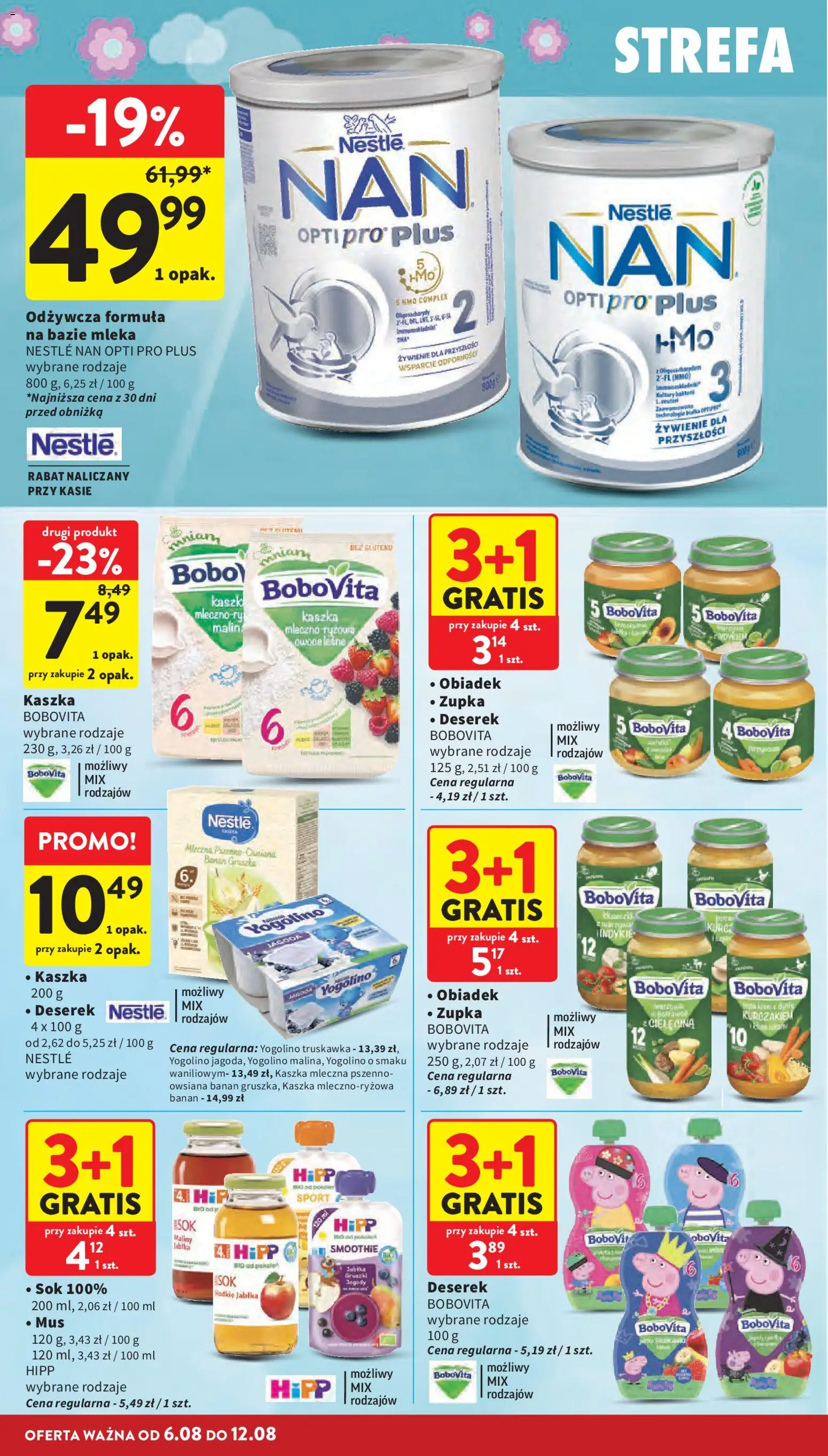 Intermarche gazetka od 06.08.2026 | Strona: 34 | Produkty: Kaszka mleczna, Mleka, Owsiana, Sok