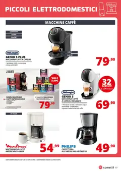 Anteprima del volantino Comet volantino Piccoli Elettrodomestici Caffè e Cucina valido a partire dal 18/06/2026 | Pagina: 17 | Prodotti: Caffè, Caffettiera, Tè, Caldaia