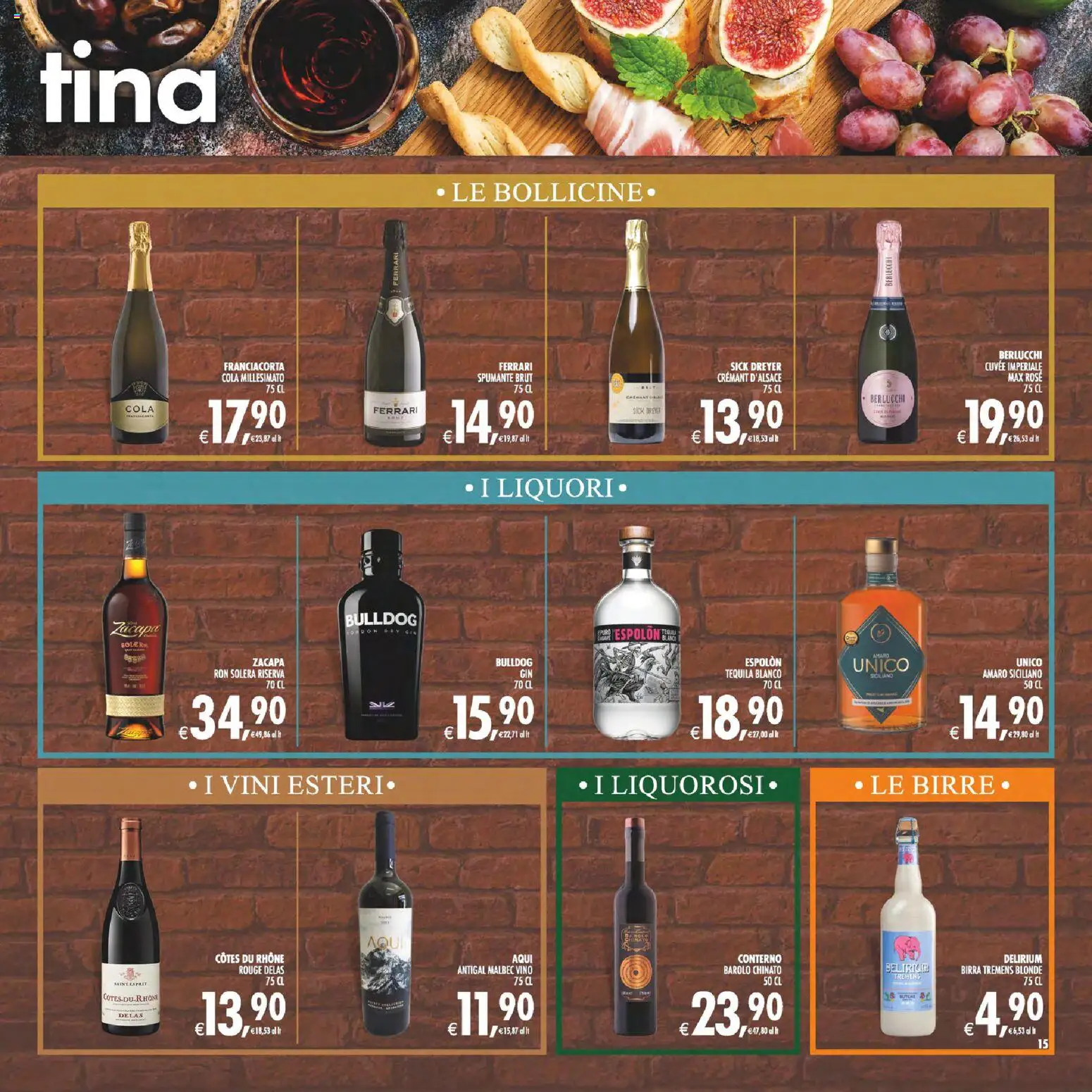 Volantino Decò del 29.05.2026 | Pagina: 15 | Prodotti: Birra, Tequila, Spumante, Amaro