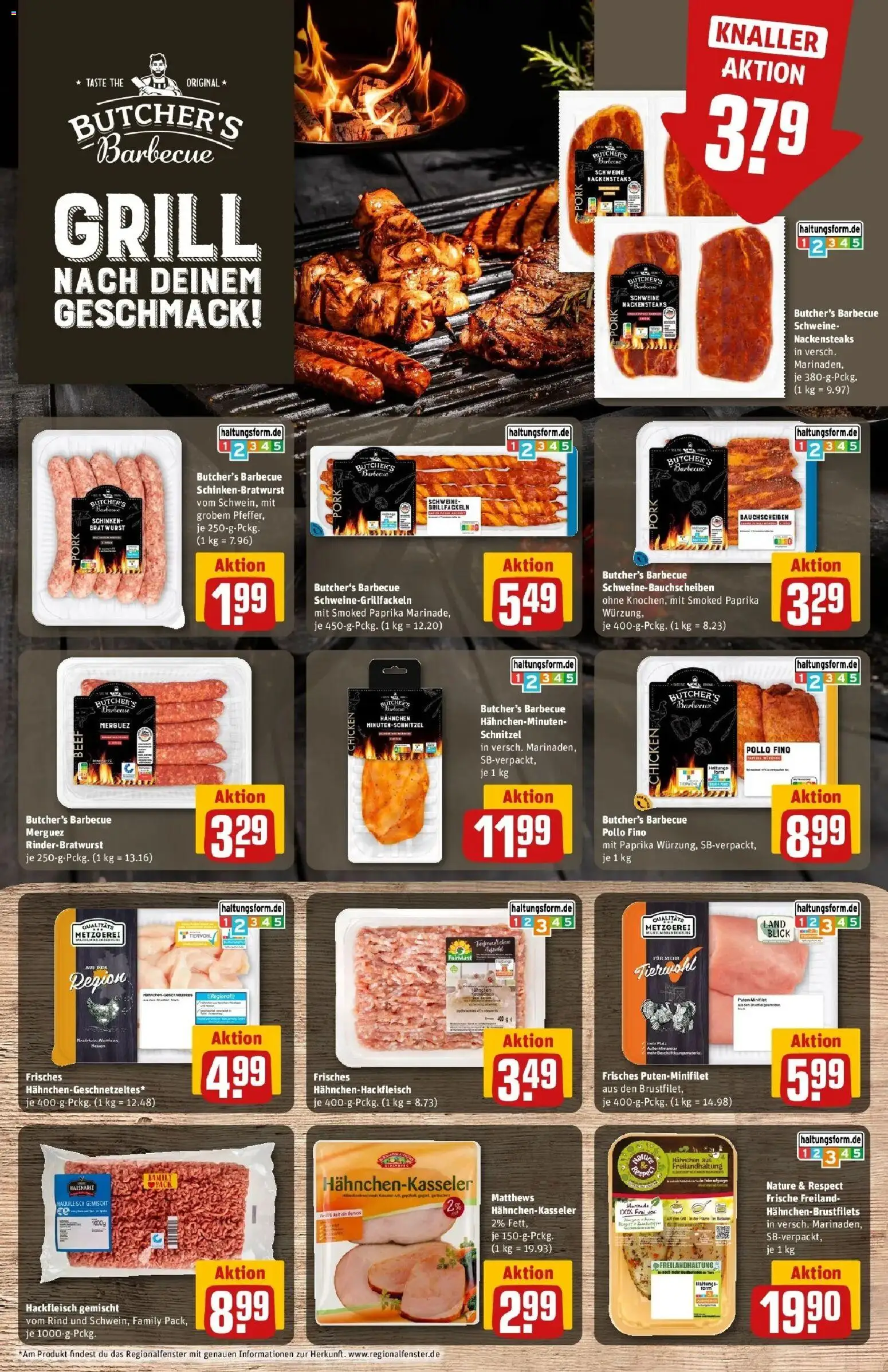 REWE Prospekt ab 31.08.2026 zum Blättern » Angebote | Seite: 9 | Produkte: Nackensteaks, Grill, Schinken, Hackfleisch