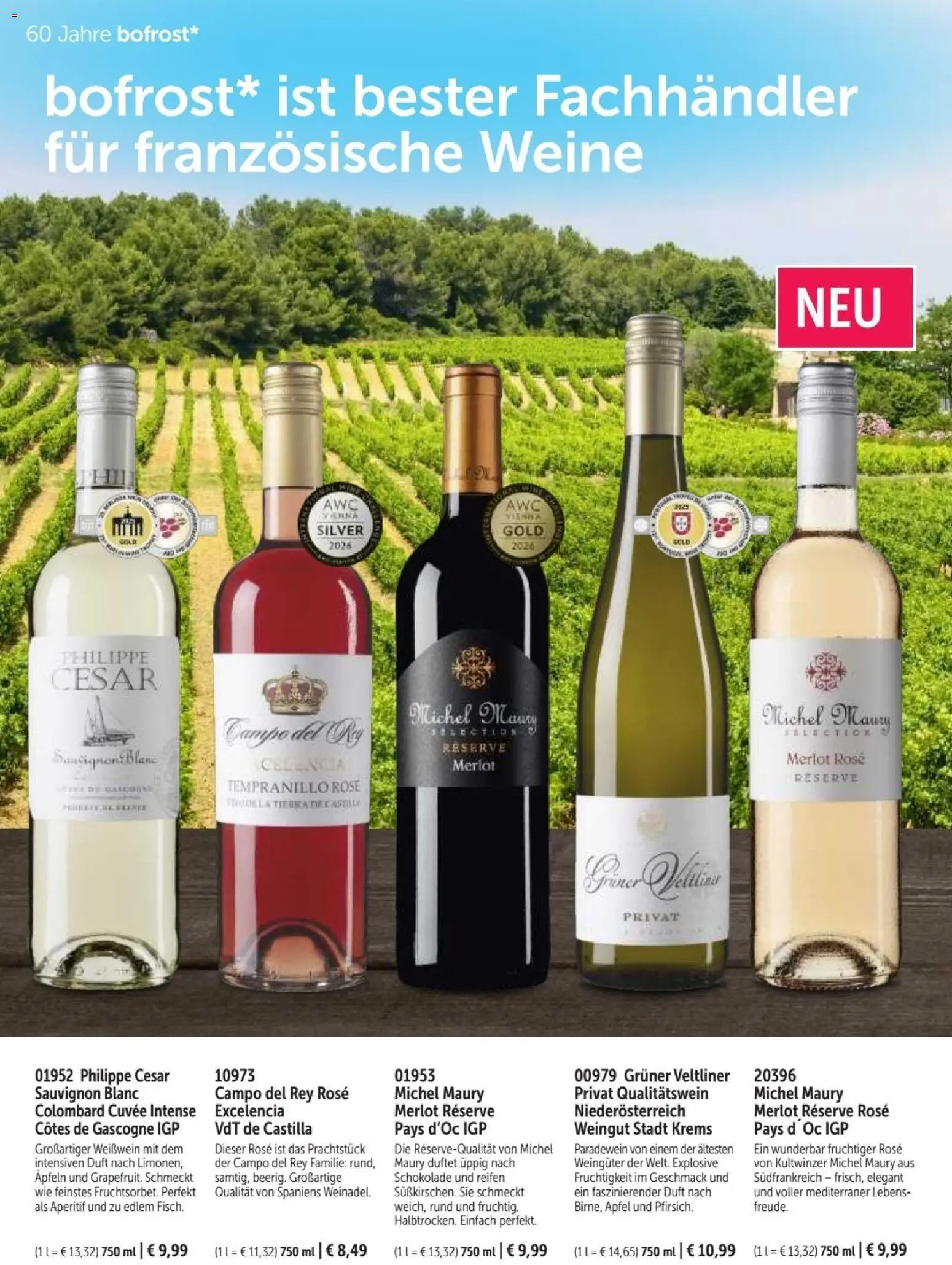 Bofrost Katalog – gültig ab 07.09.2026 | Seite: 140 | Produkte: Weißwein, Merlot, Duft, Äpfel