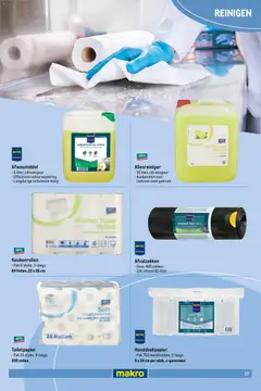 Makro folder - Kantoor - Voorbeeld van een folder van Makro, geldig van 09-08-2026 | Pagina: 17 | Producten: Allesreiniger, Afwasmiddel, Zak, Toiletpapier