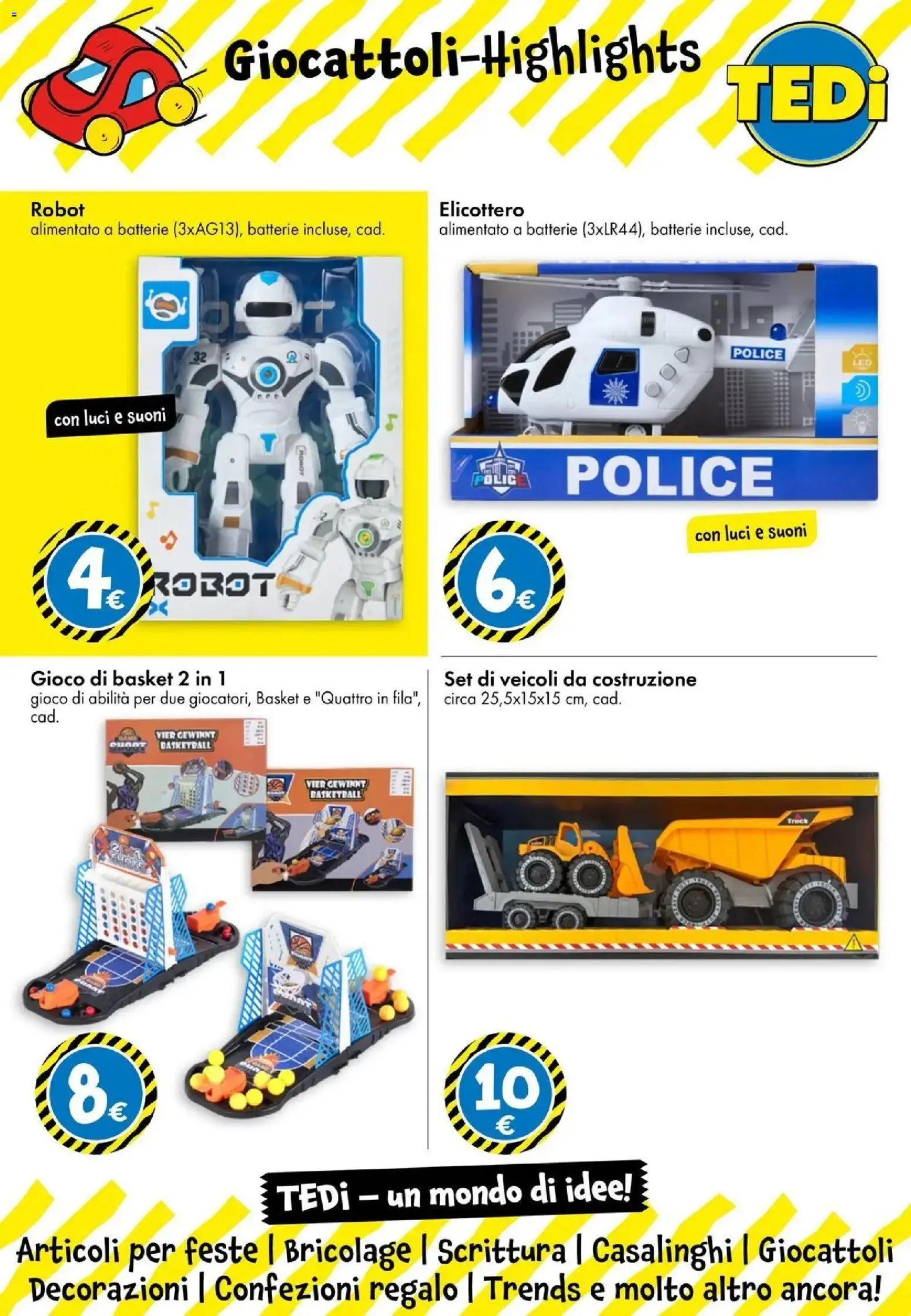 Volantino TEDi del 23/08/2026 | Pagina: 3 | Prodotti: Gioco, Robot, Batterie, Decorazioni