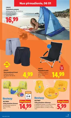 LIDL leidinys galioja nuo 01.06.2026 | Puslapis: 5 | Prekių: Kėdė, Liemenė, Šortai