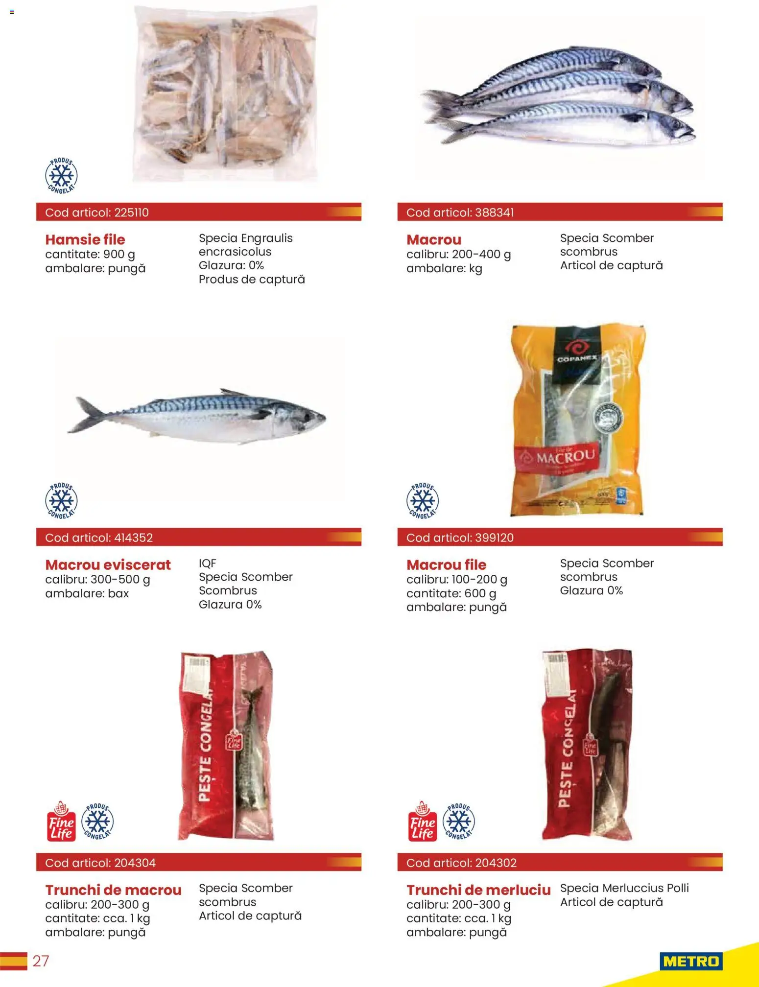 Noul catalog Metro – valabil de la 30.03.2026 | Pagină: 27 | Produse: Pungă, Pește