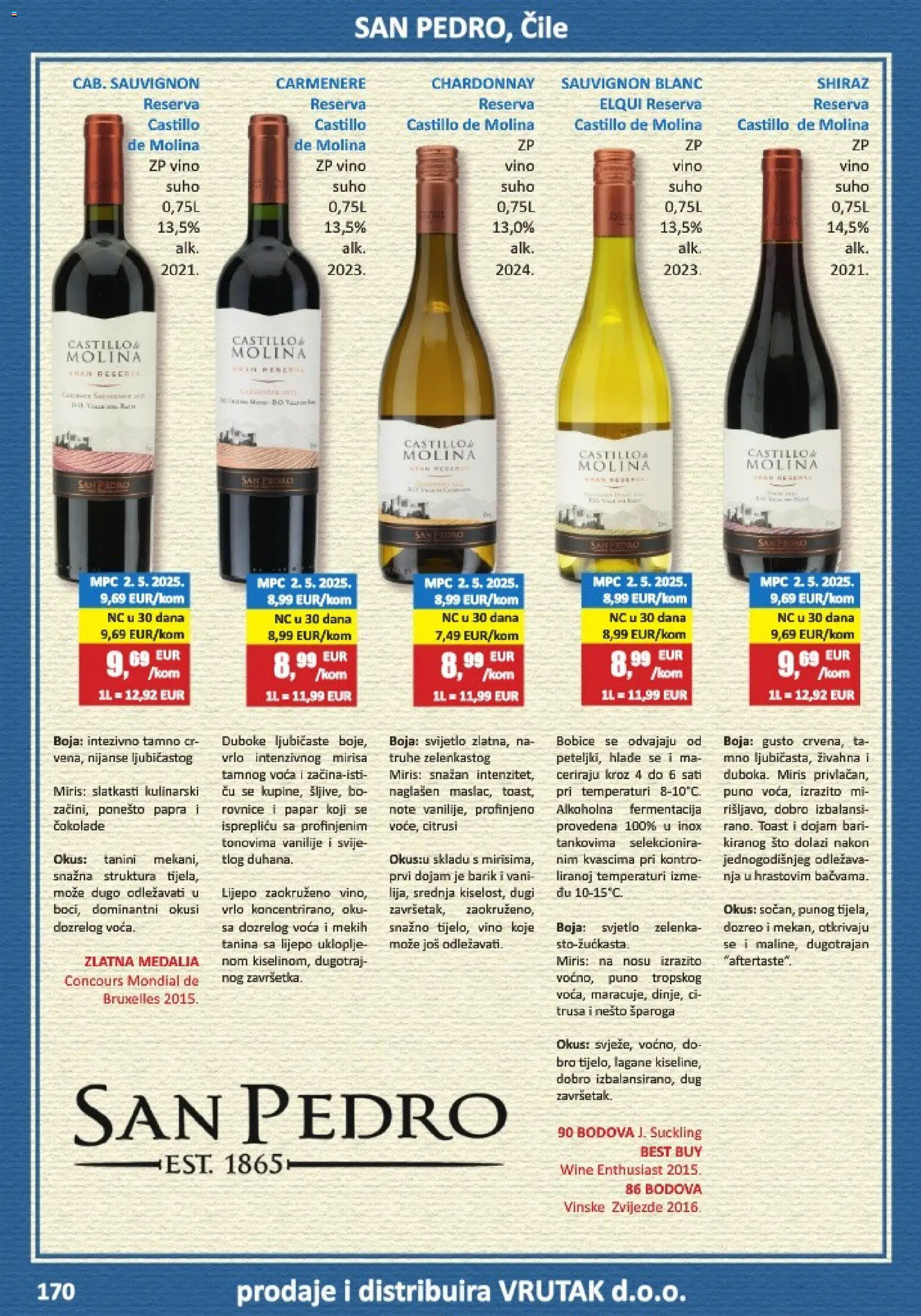 Vrutak katalog | vrijedi od 01.11.2025 | Stranica: 170 | Proizvodi: Toast, Vino, Voda, Papar