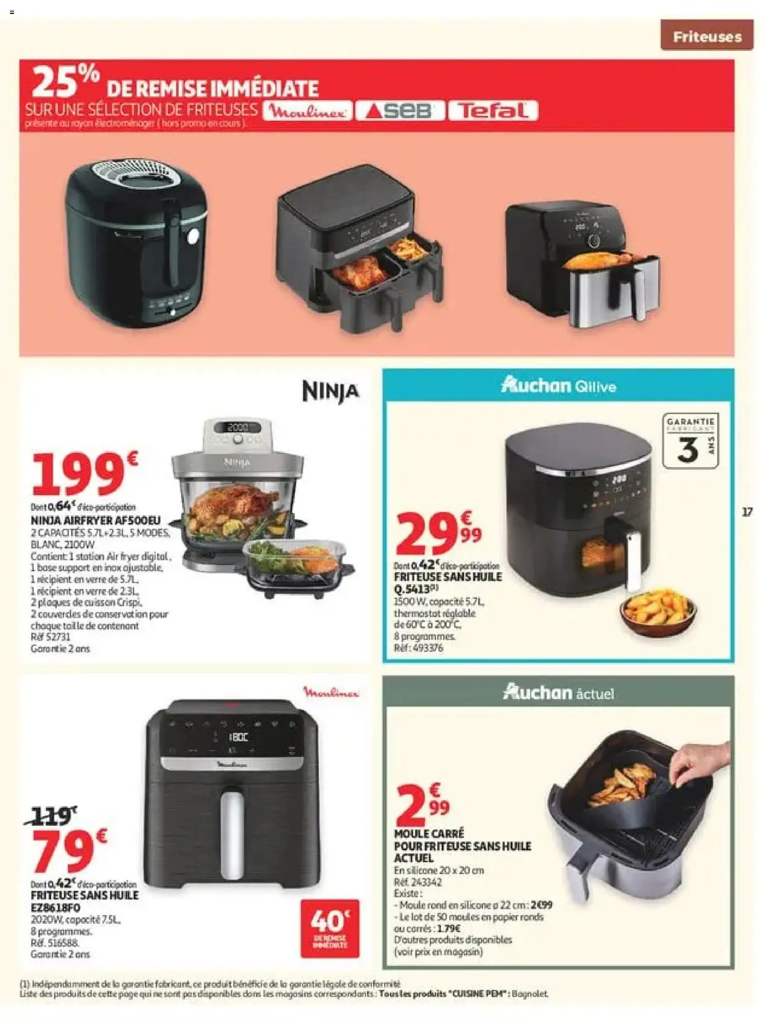 {H1} | Page: 17 | Produits: Moules, Moulinex, Tefal, Huile