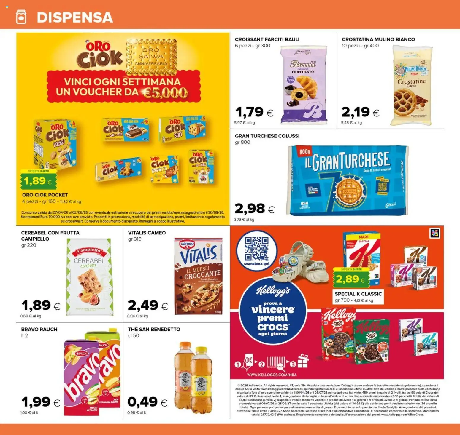 Volantino Oasi del 21.05.2026 | Pagina: 22 | Prodotti: Cioccolato, Barretta, Croissant, Cacao