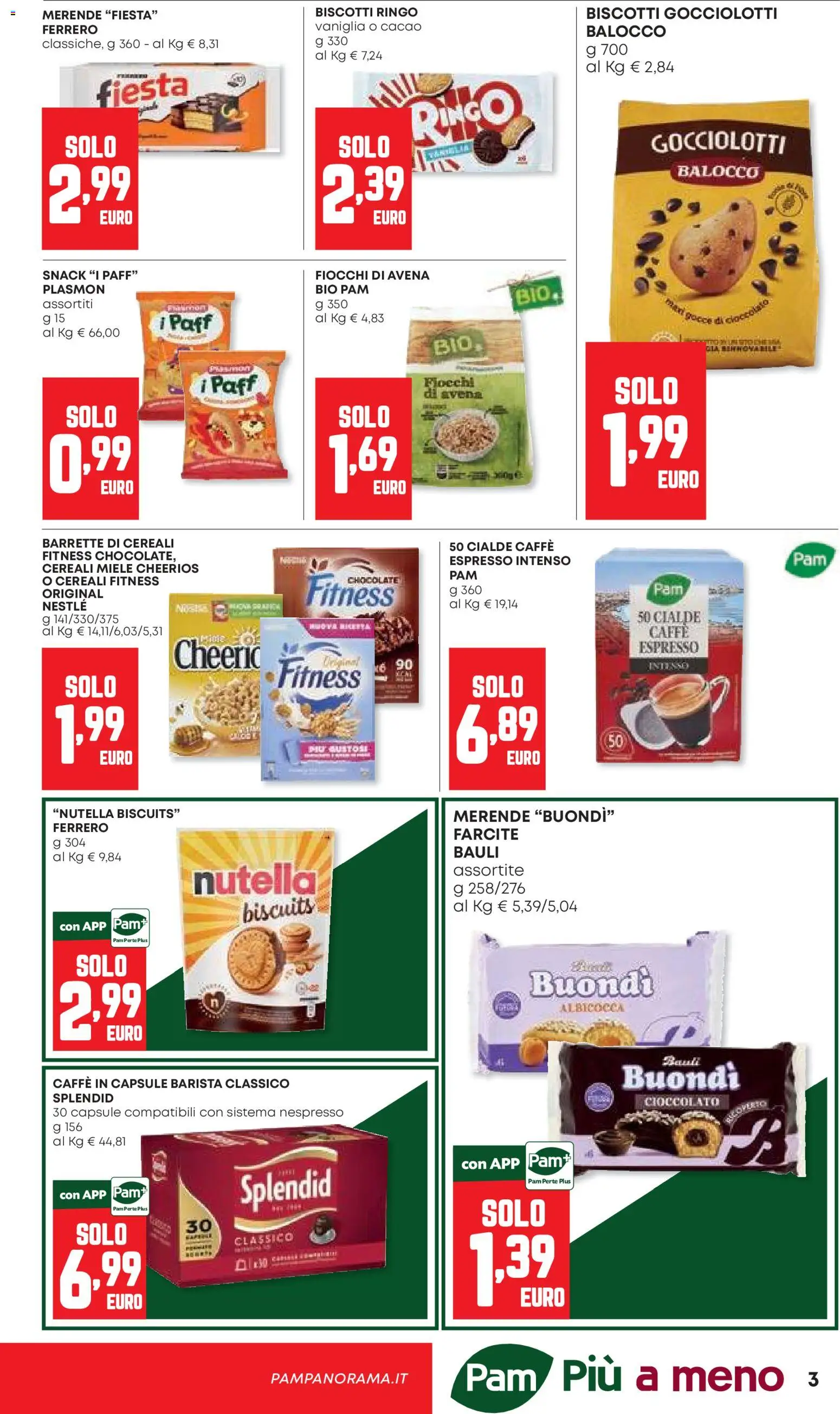 Volantino PAM del 08/10/2026 | Pagina: 3 | Prodotti: Cioccolato, Cereali, Cacao, Cialde