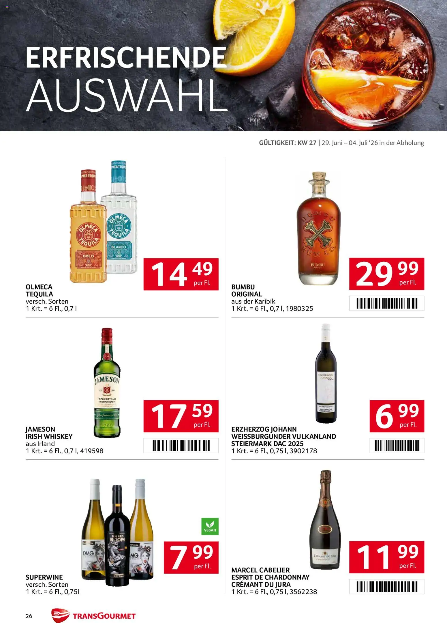 Transgourmet Flugblatt gültig ab 29.06.2026 | Seite: 26