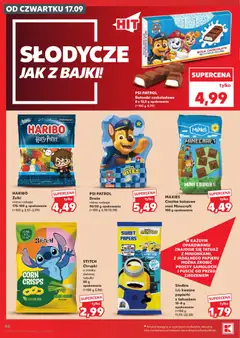 Pogląd oferty "HARIBO Żelki, Żelki różne rodzaje 175-150 g opakowanie" - ważna od 17.09.2026 | Strona: 40 | Produkty: Żelki haribo, Słodycze, Żelki, Ciastka kakaowe